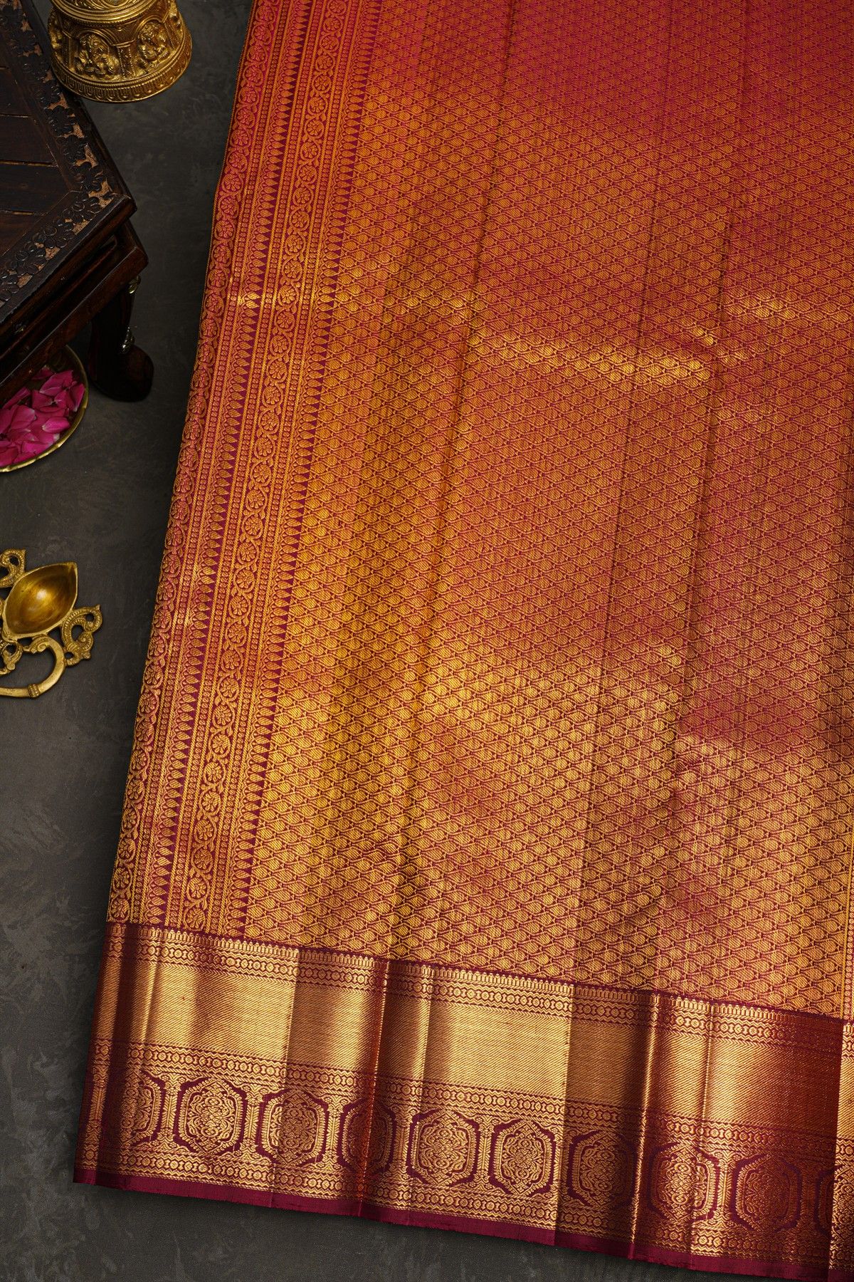 Kancheepuram Silk Maroon Saree