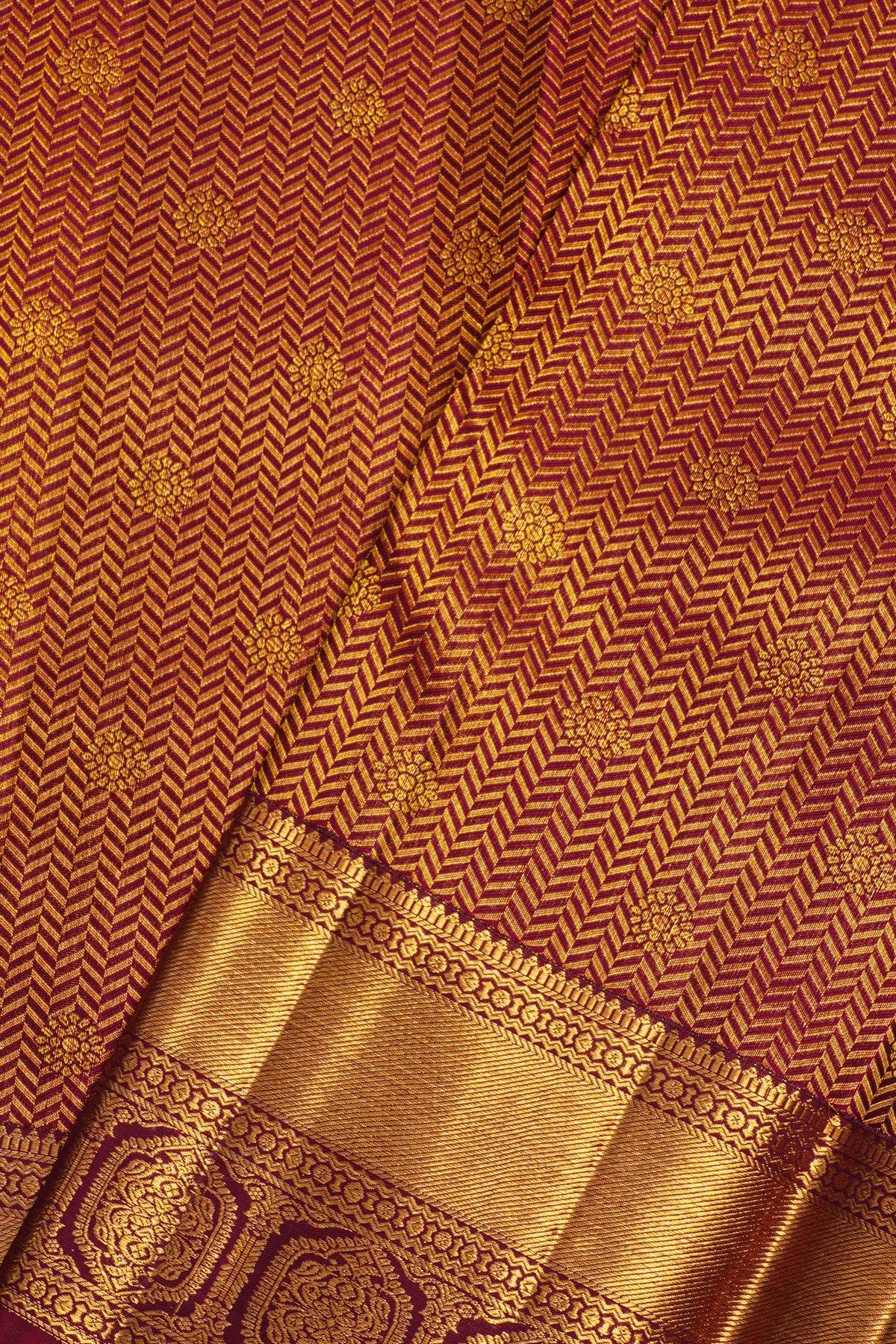 Kancheepuram Silk Maroon Saree