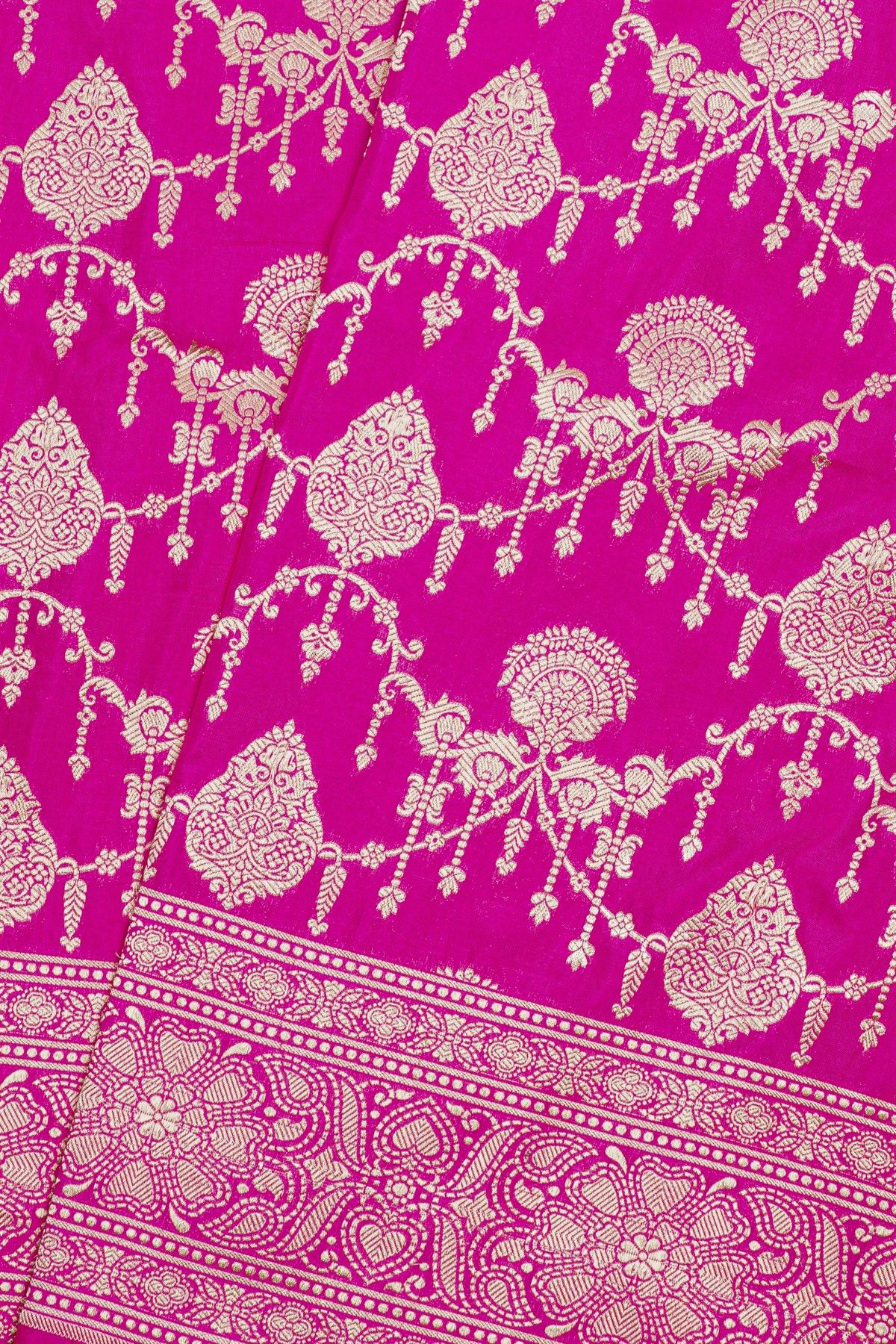 Banarasi Silk Magenta Saree