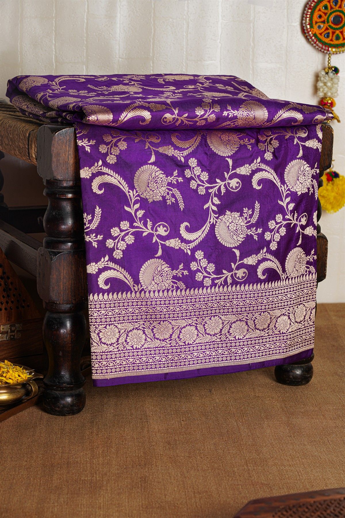 Banarasi Silk Purple Saree