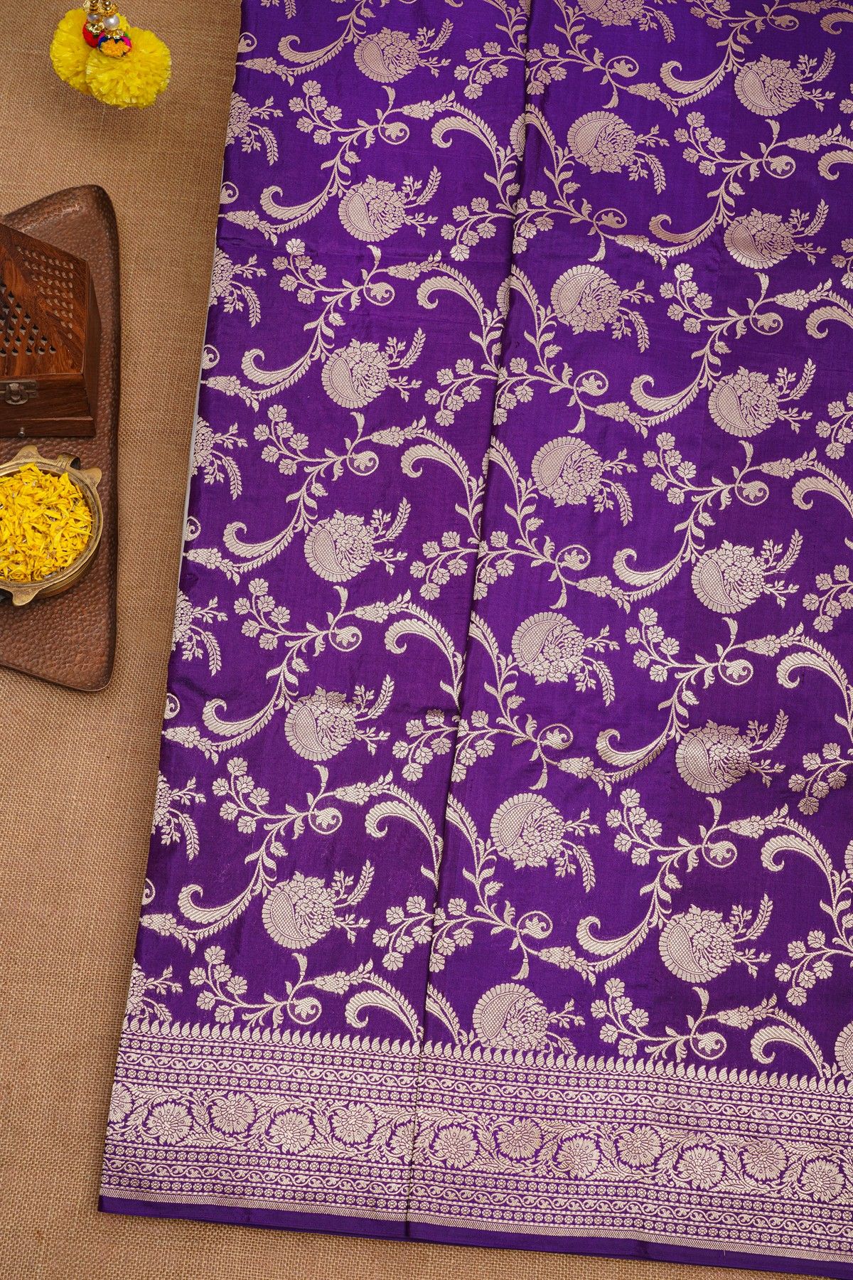 Banarasi Silk Purple Saree