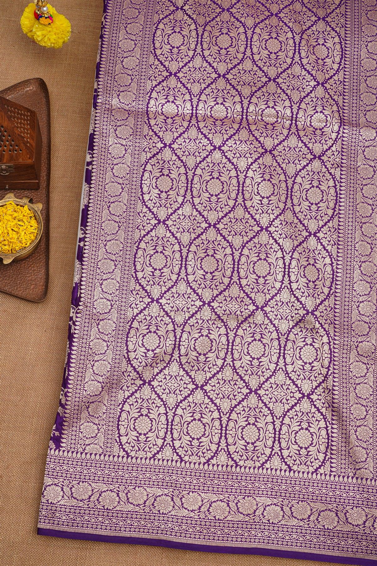 Banarasi Silk Purple Saree