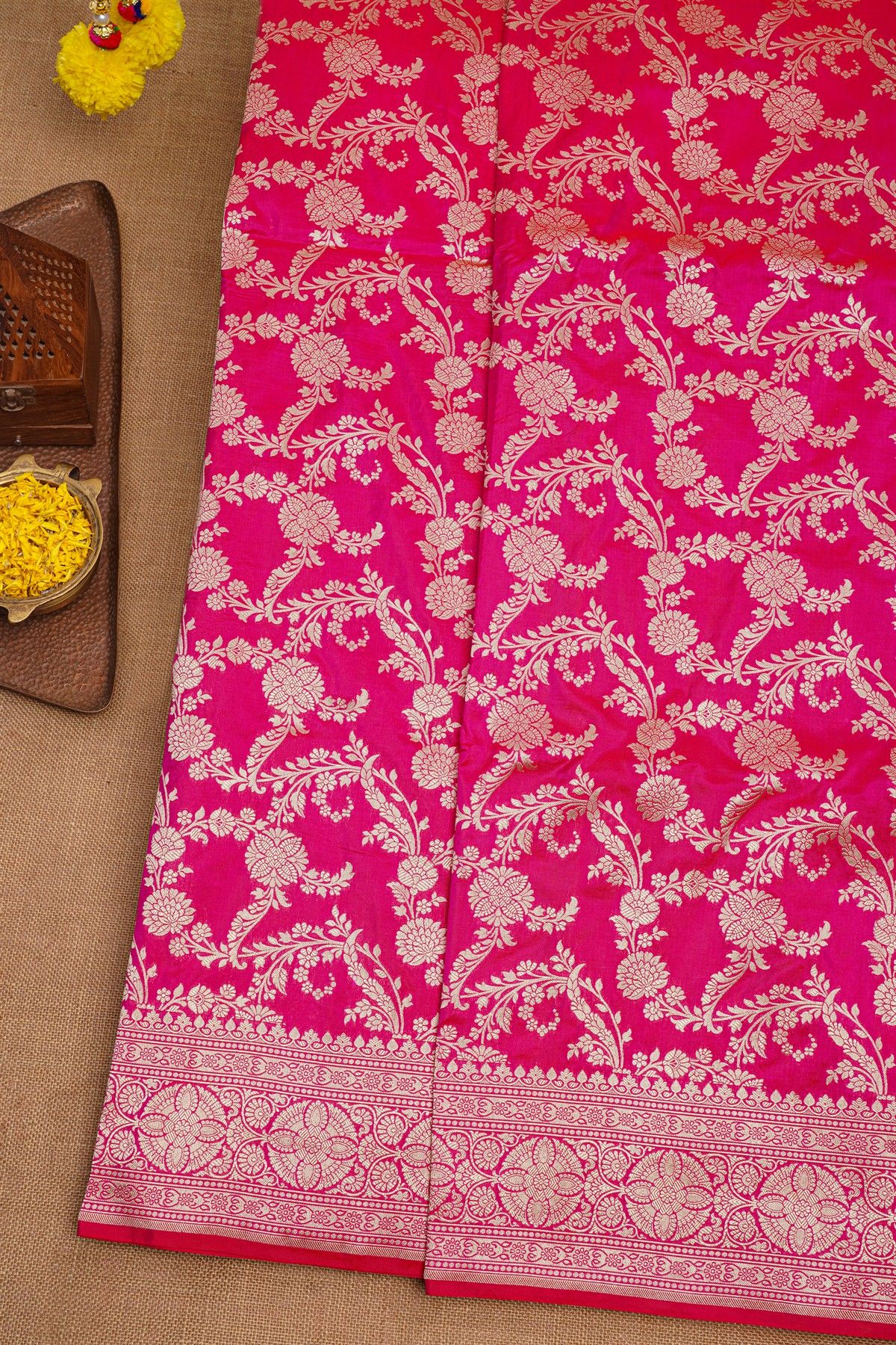 Banarasi Silk Pink Saree
