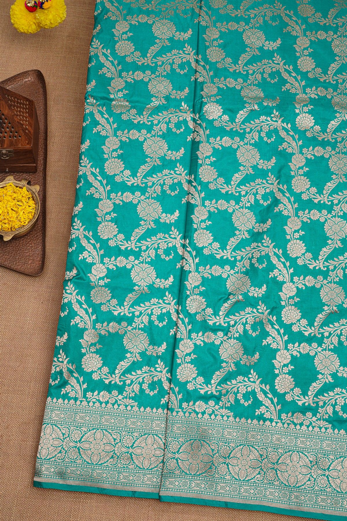 Banarasi Silk Sea Green Saree