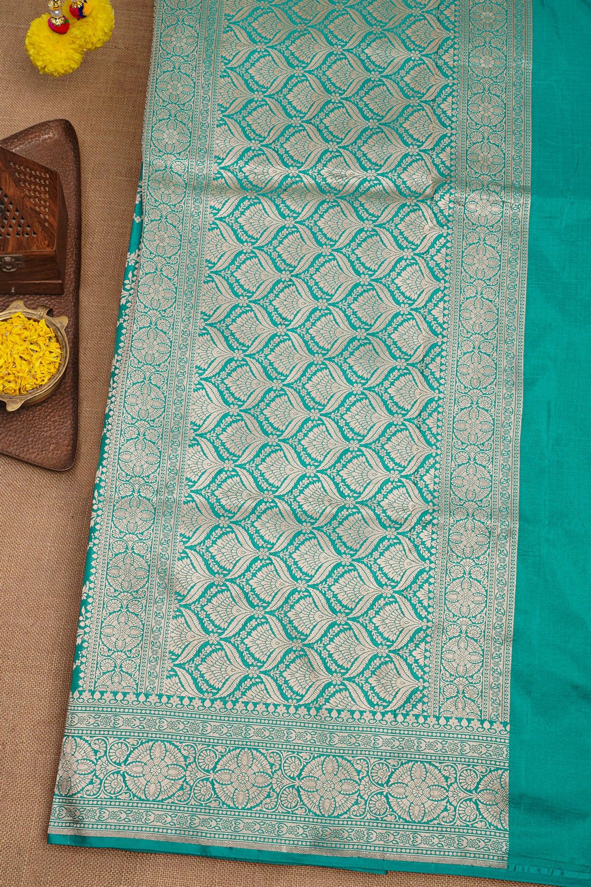 Banarasi Silk Sea Green Saree