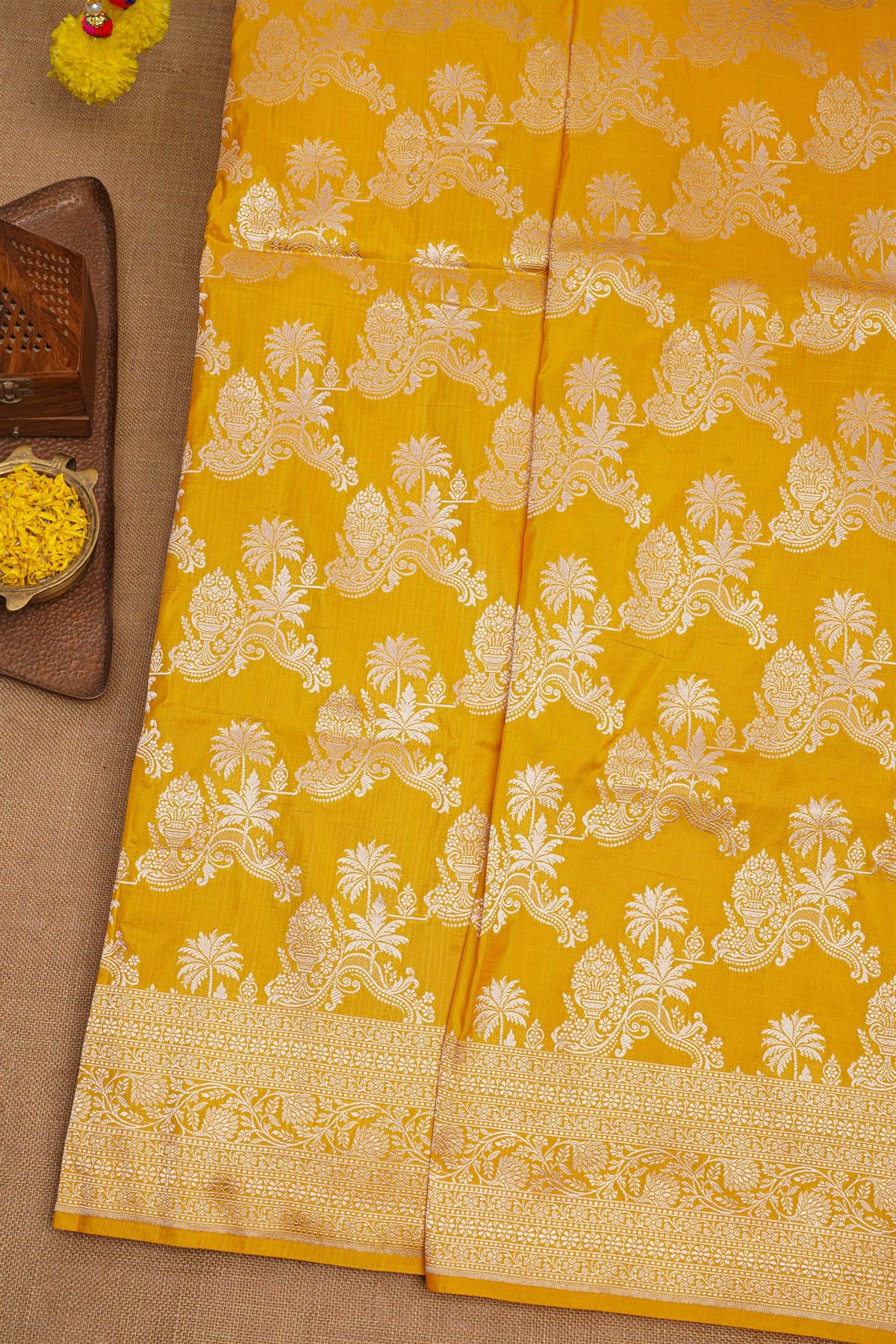 Banarasi Silk Yellow Saree