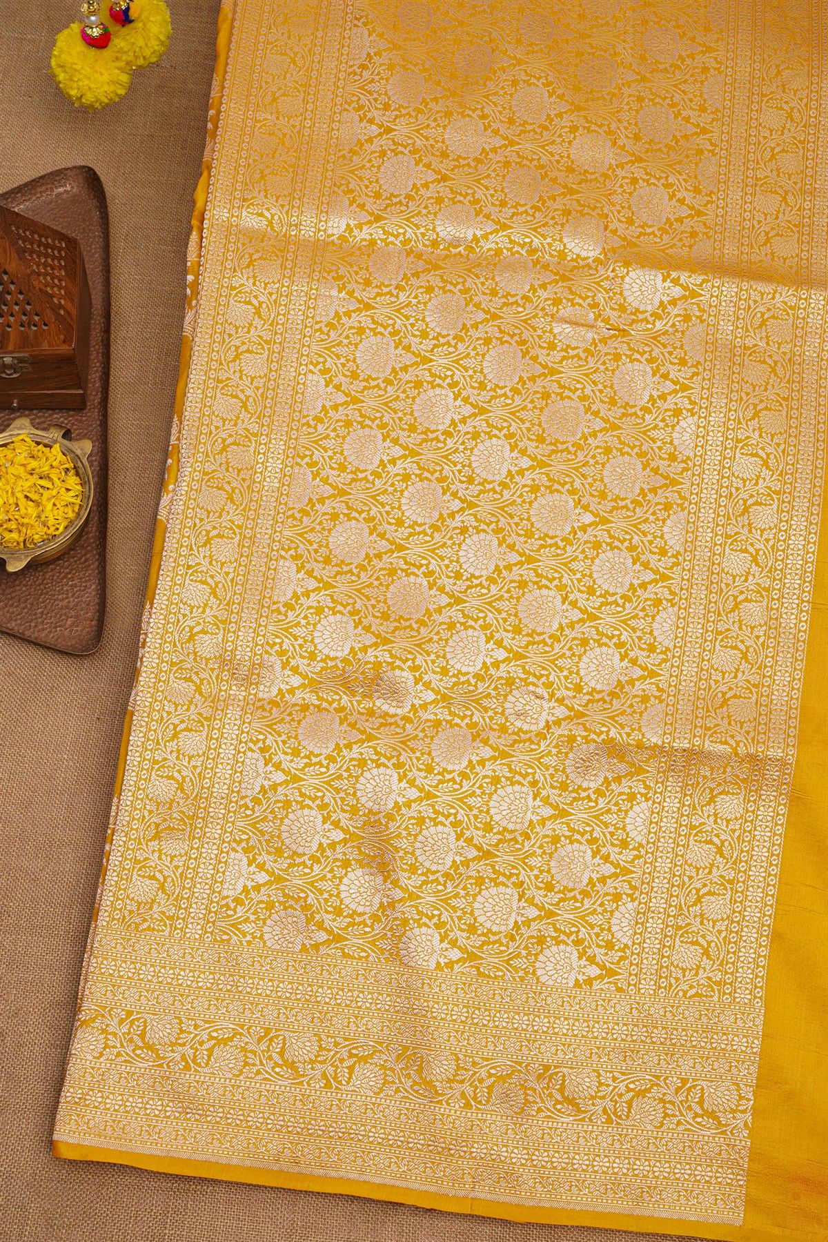 Banarasi Silk Yellow Saree