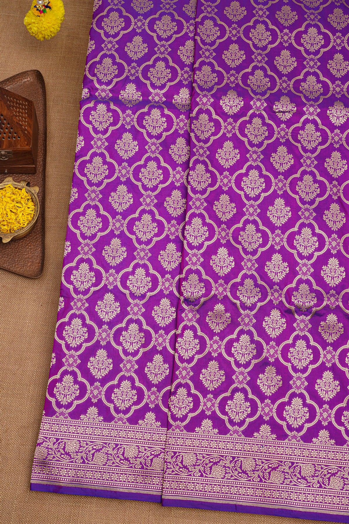 Banarasi Silk Purple Saree