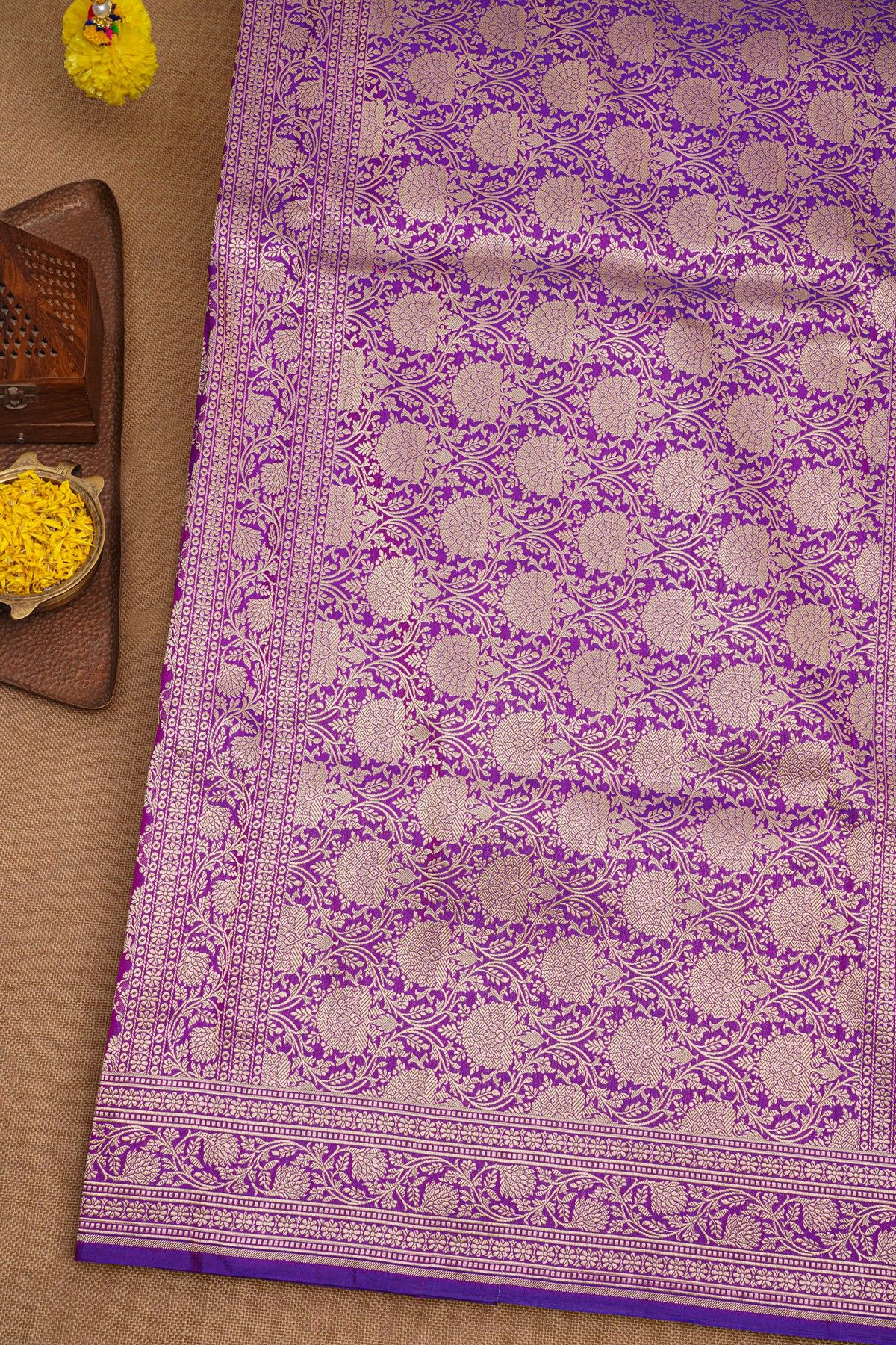 Banarasi Silk Purple Saree
