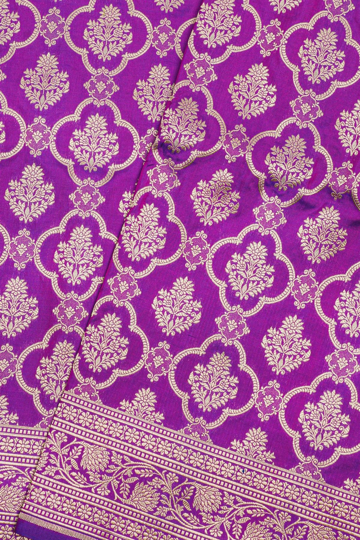 Banarasi Silk Purple Saree