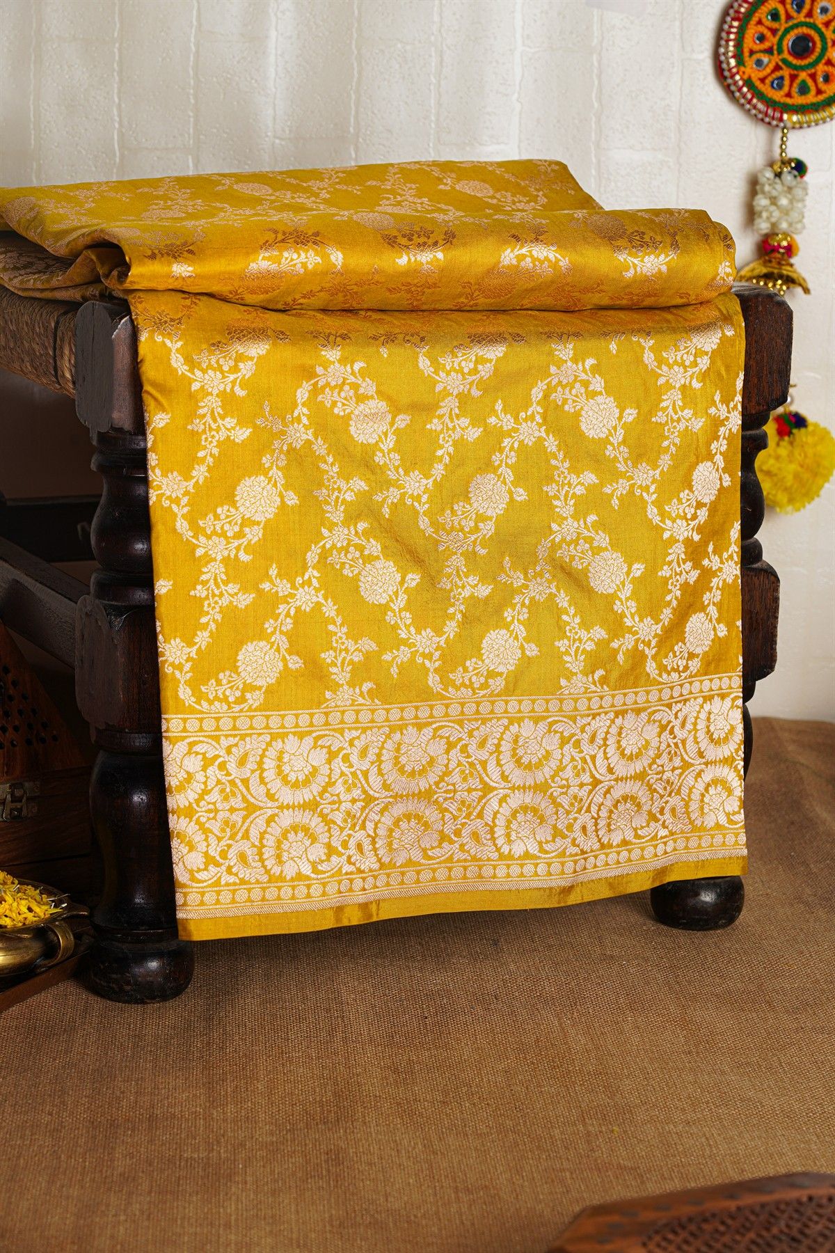 Banarasi Silk Yellow Saree