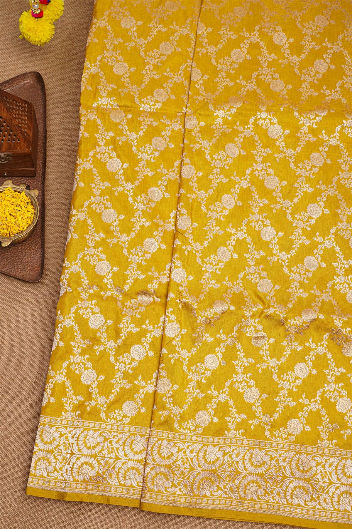 Banarasi Silk Yellow Saree