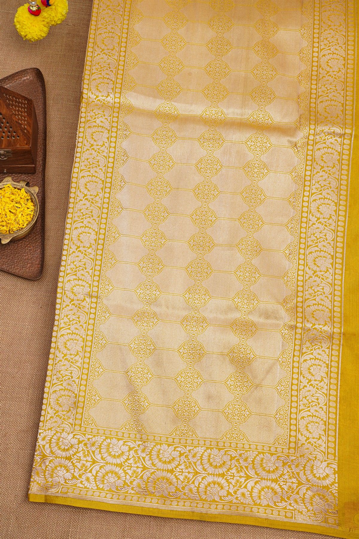 Banarasi Silk Yellow Saree