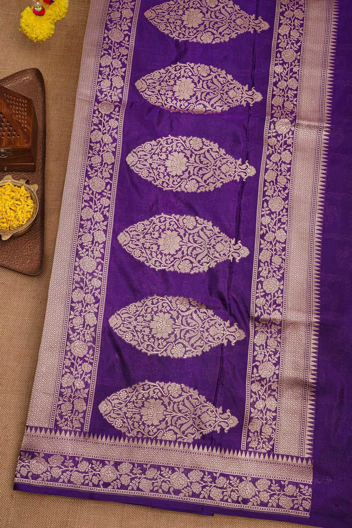 Banarasi Silk Navy Blue Saree