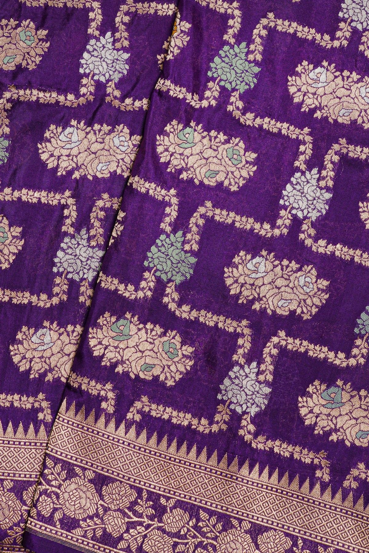 Banarasi Silk Navy Blue Saree