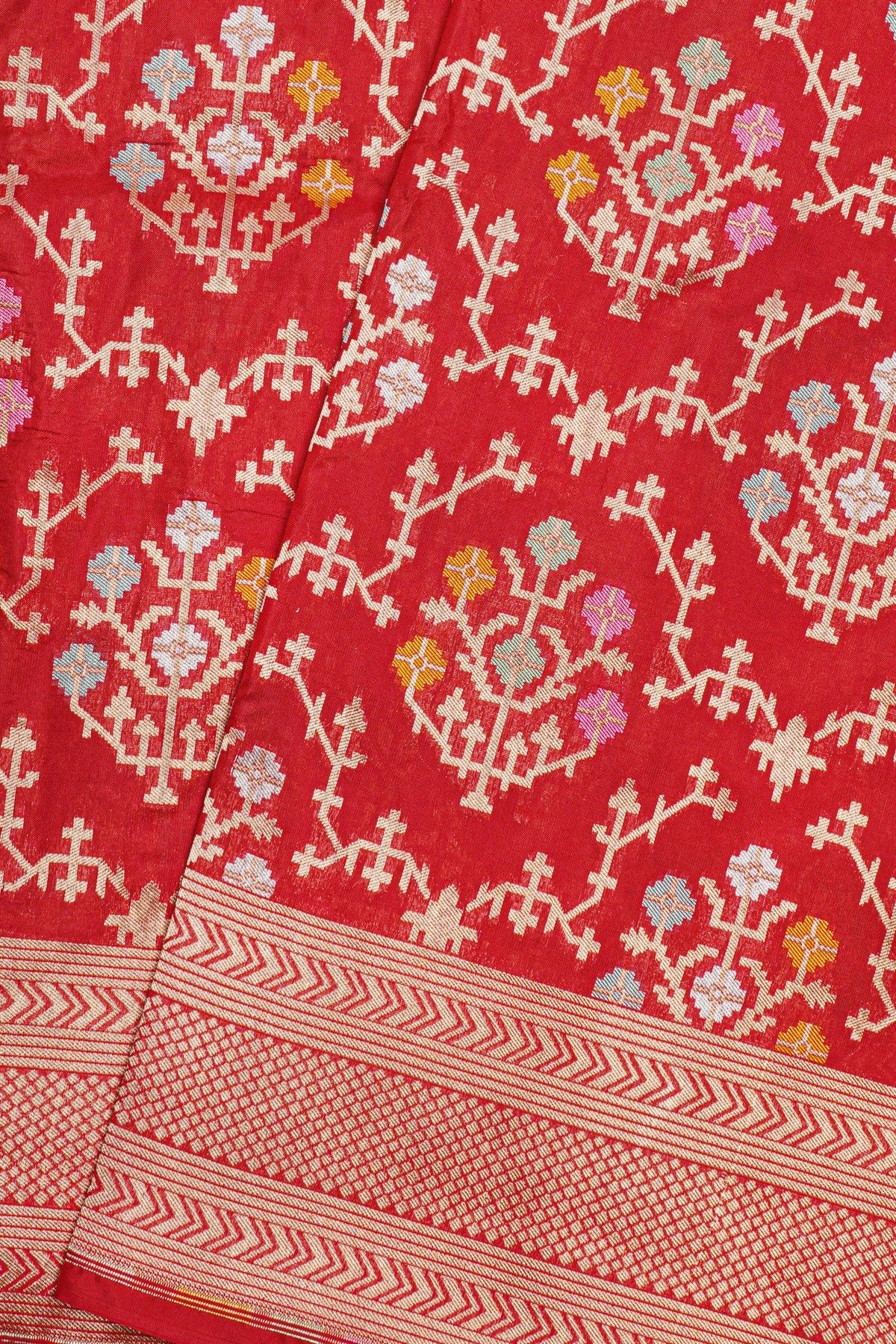 Banarasi Silk Red Saree