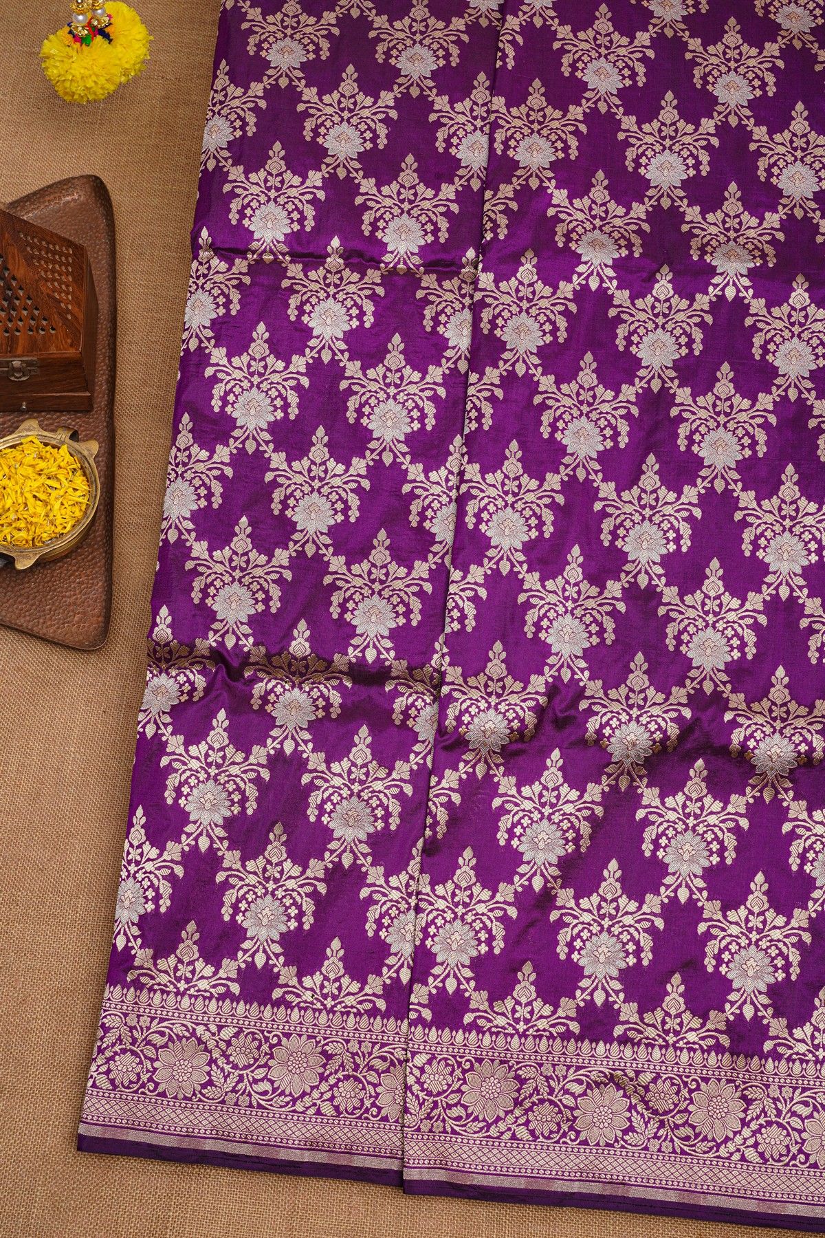 Banarasi Silk Purple Saree