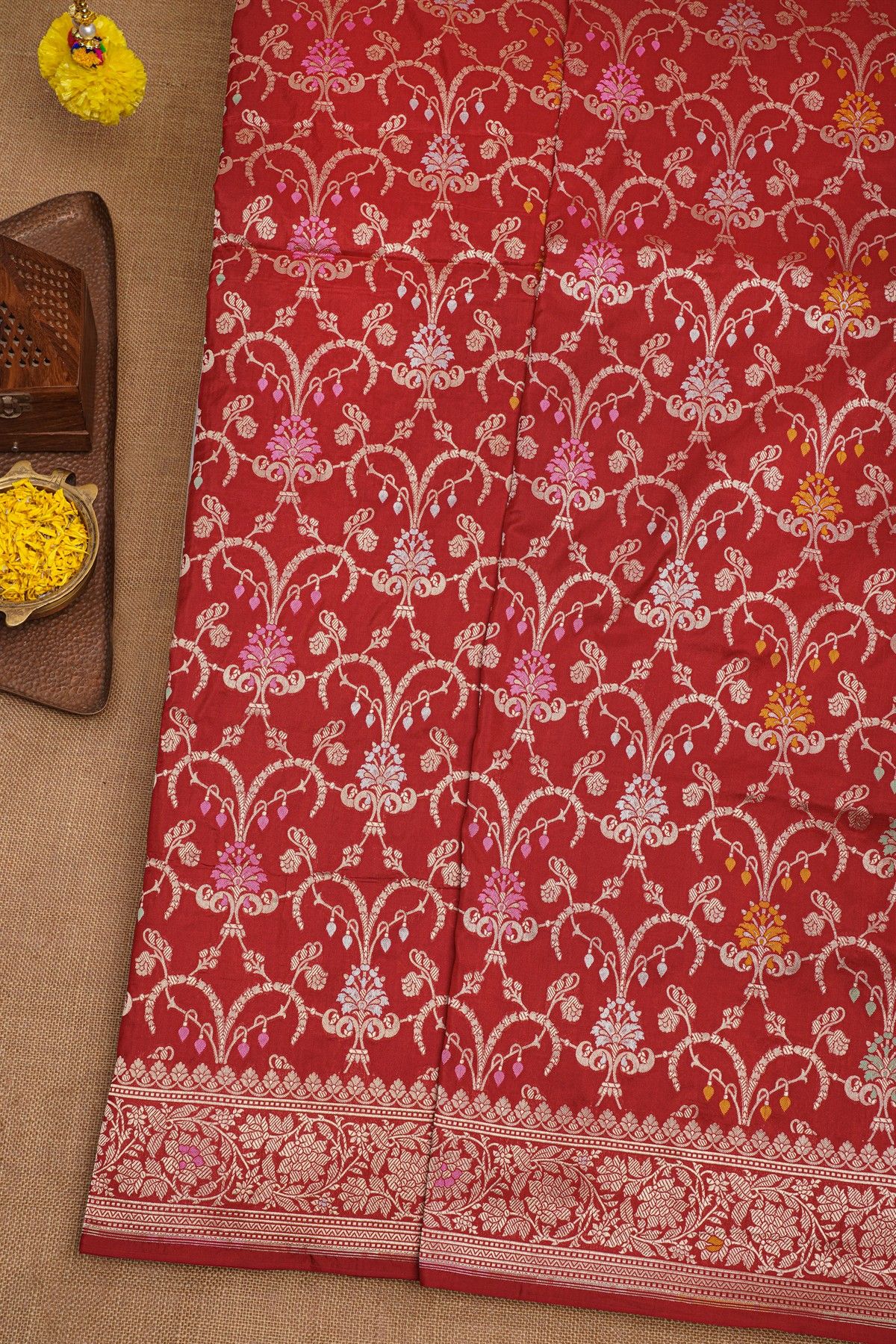 Banarasi Silk Maroon Saree