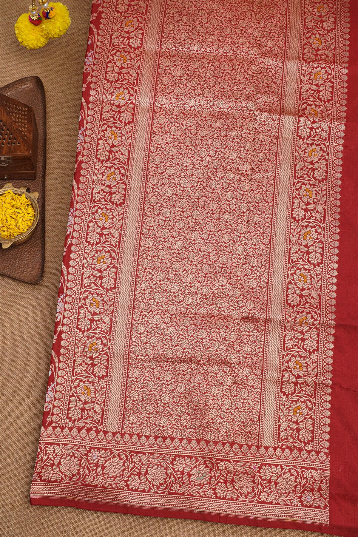 Banarasi Silk Maroon Saree