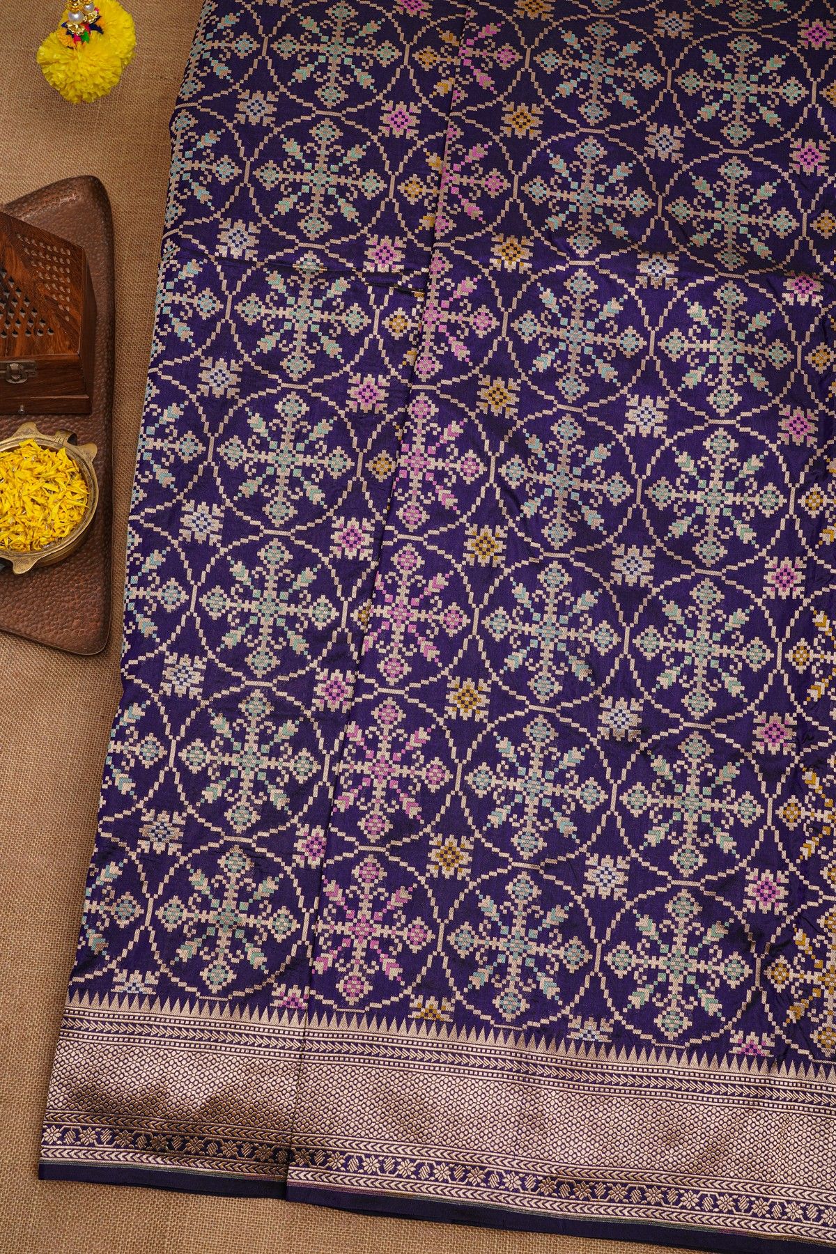 Banarasi Silk Navy Blue Saree