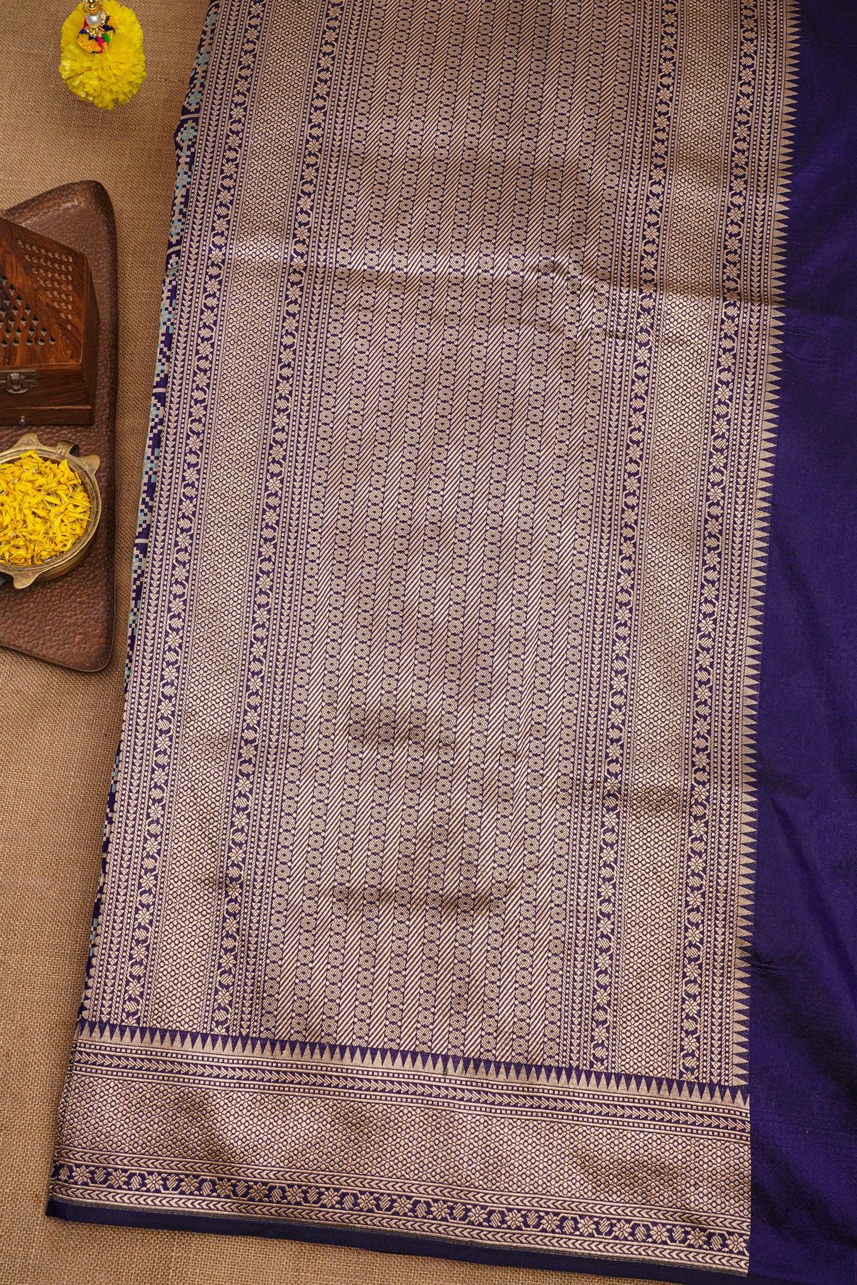 Banarasi Silk Navy Blue Saree