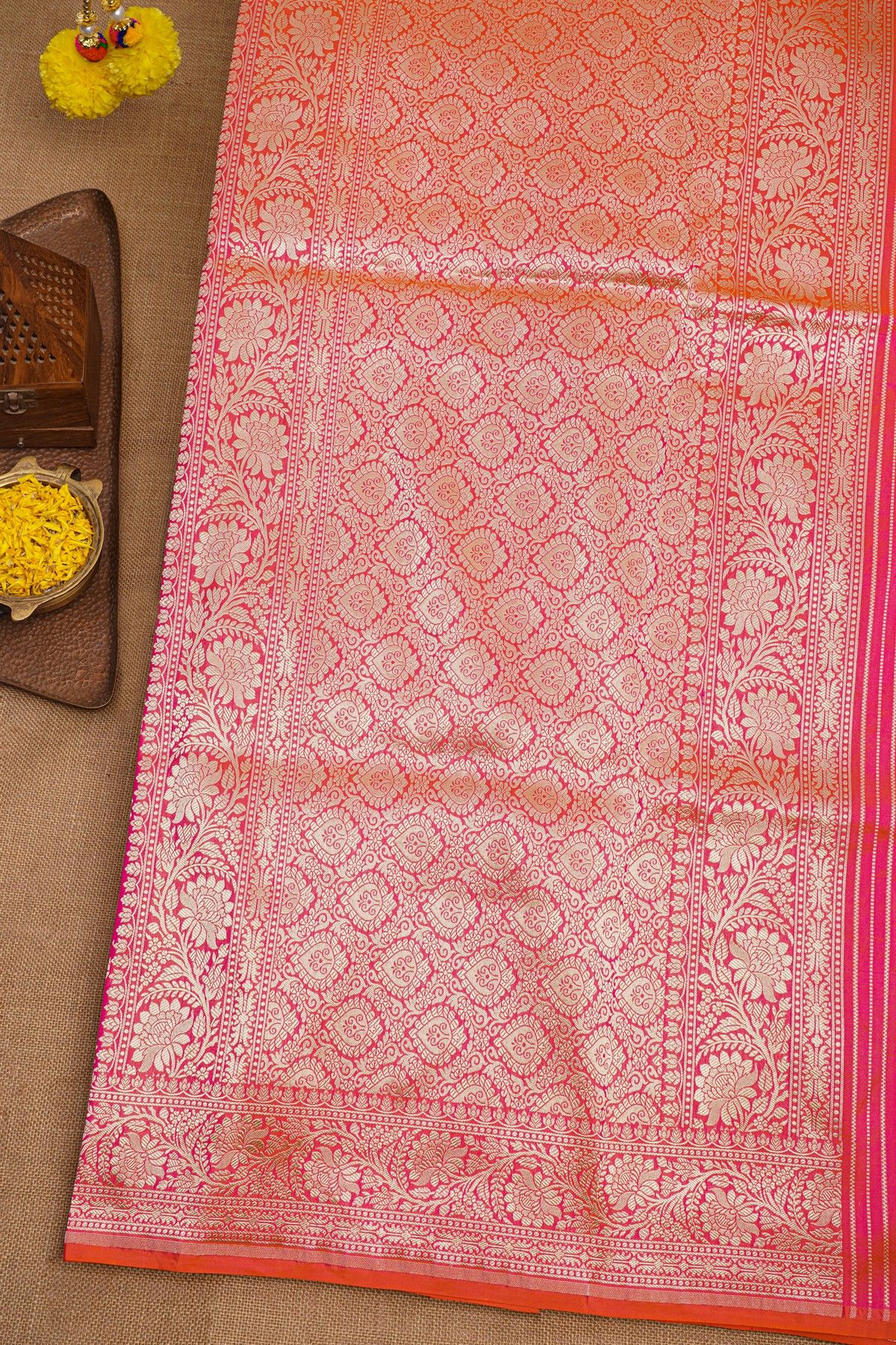 Banarasi Silk Pink Saree