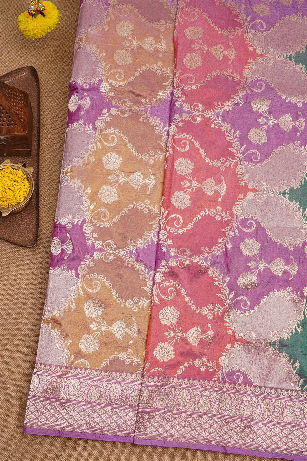 Banarasi Silk Multi-Colour Saree