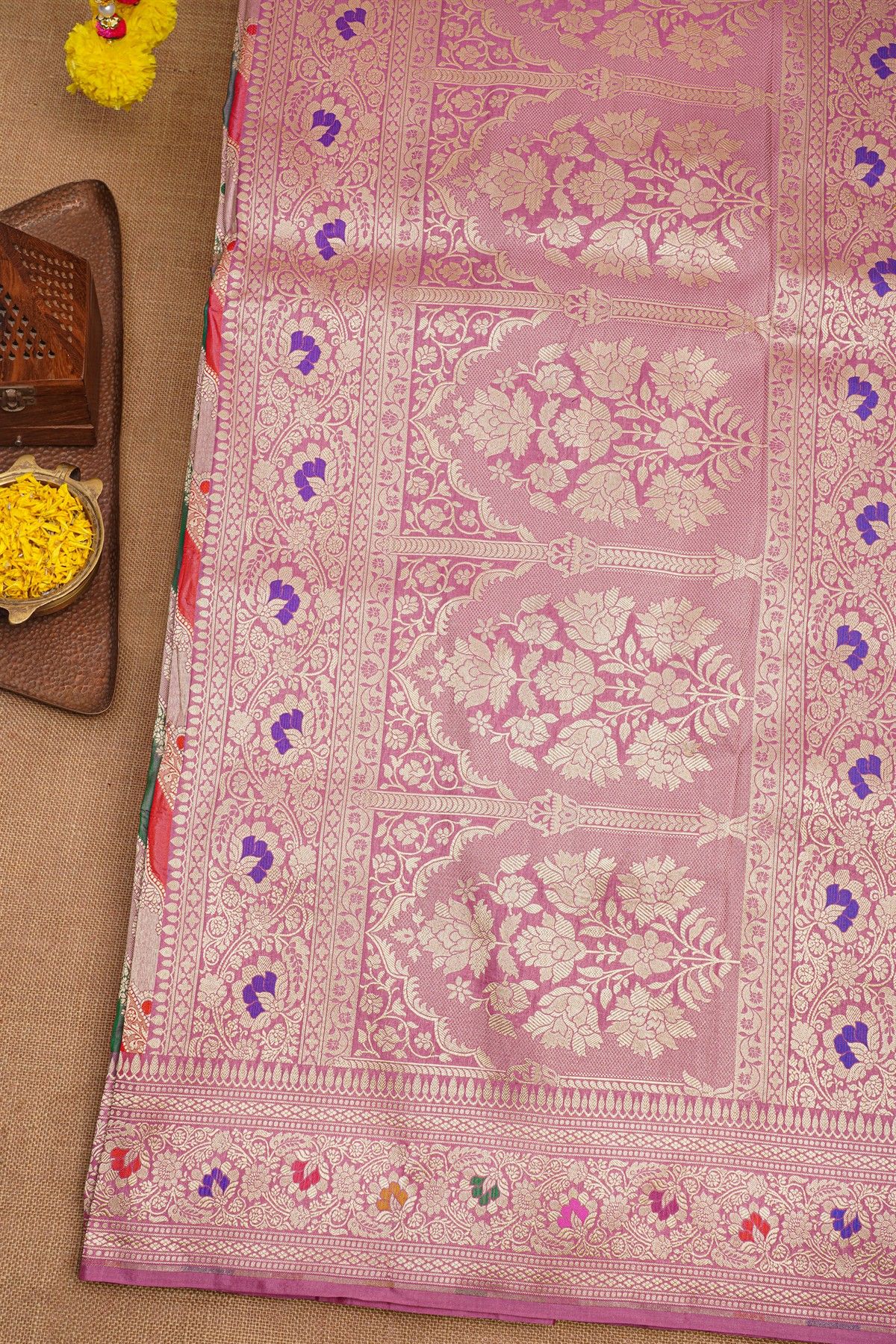 Banarasi Silk Multi-Colour Saree