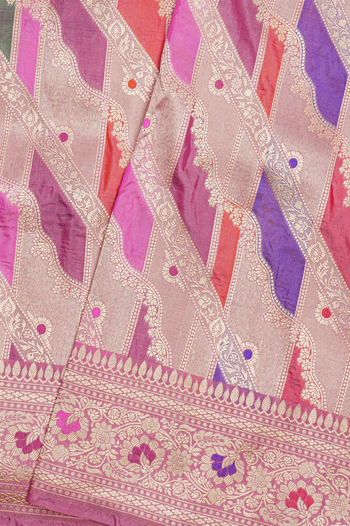 Banarasi Silk Multi-Colour Saree