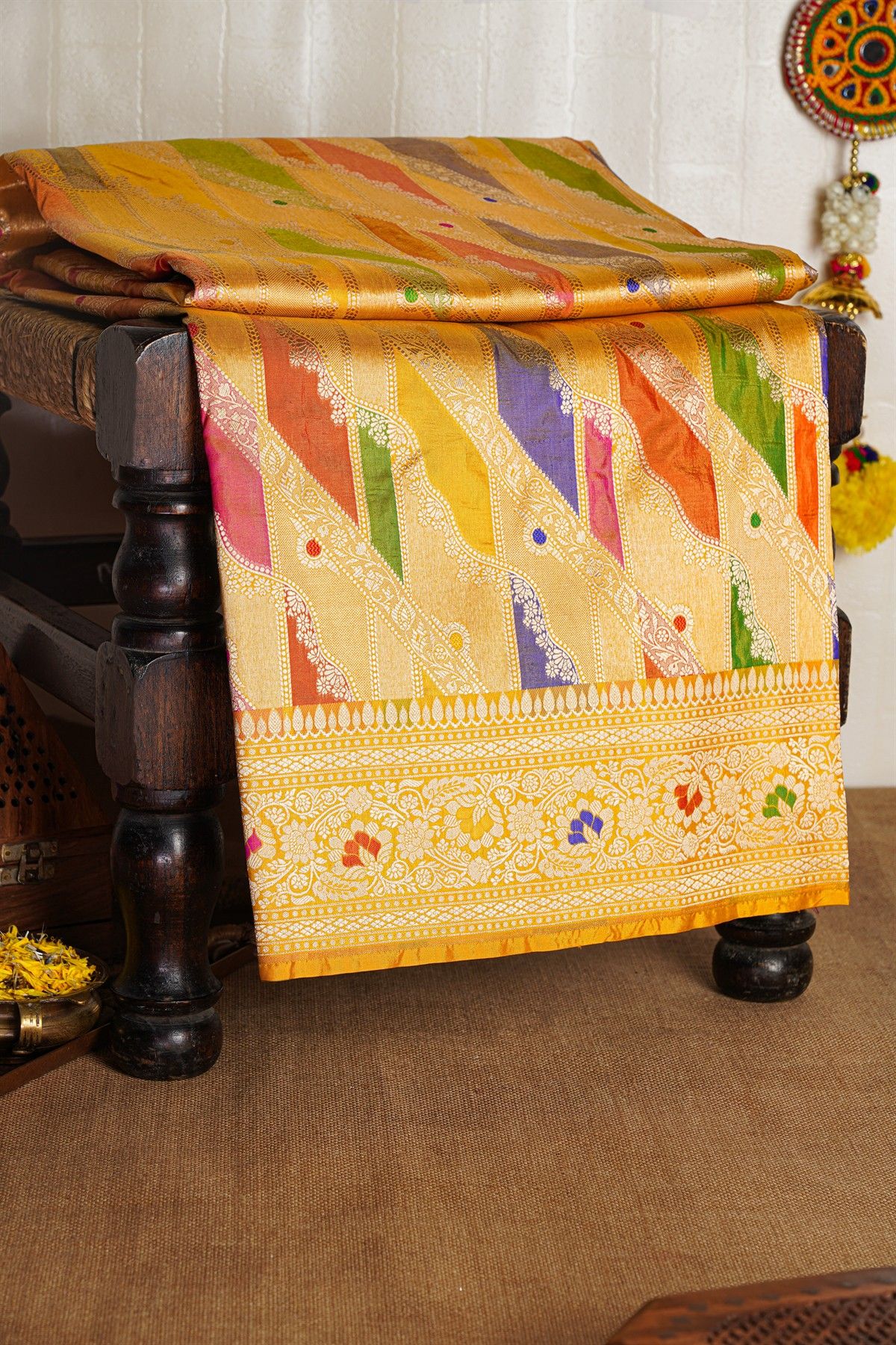 Banarasi Silk Multi-Colour Saree