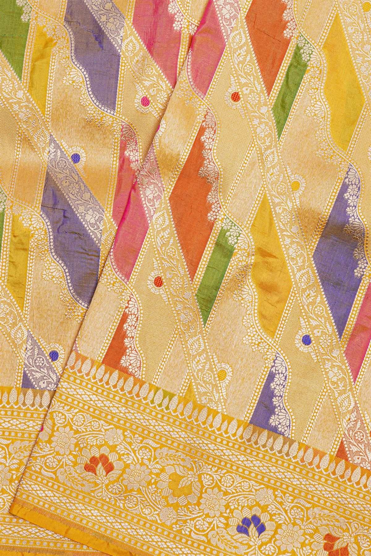 Banarasi Silk Multi-Colour Saree