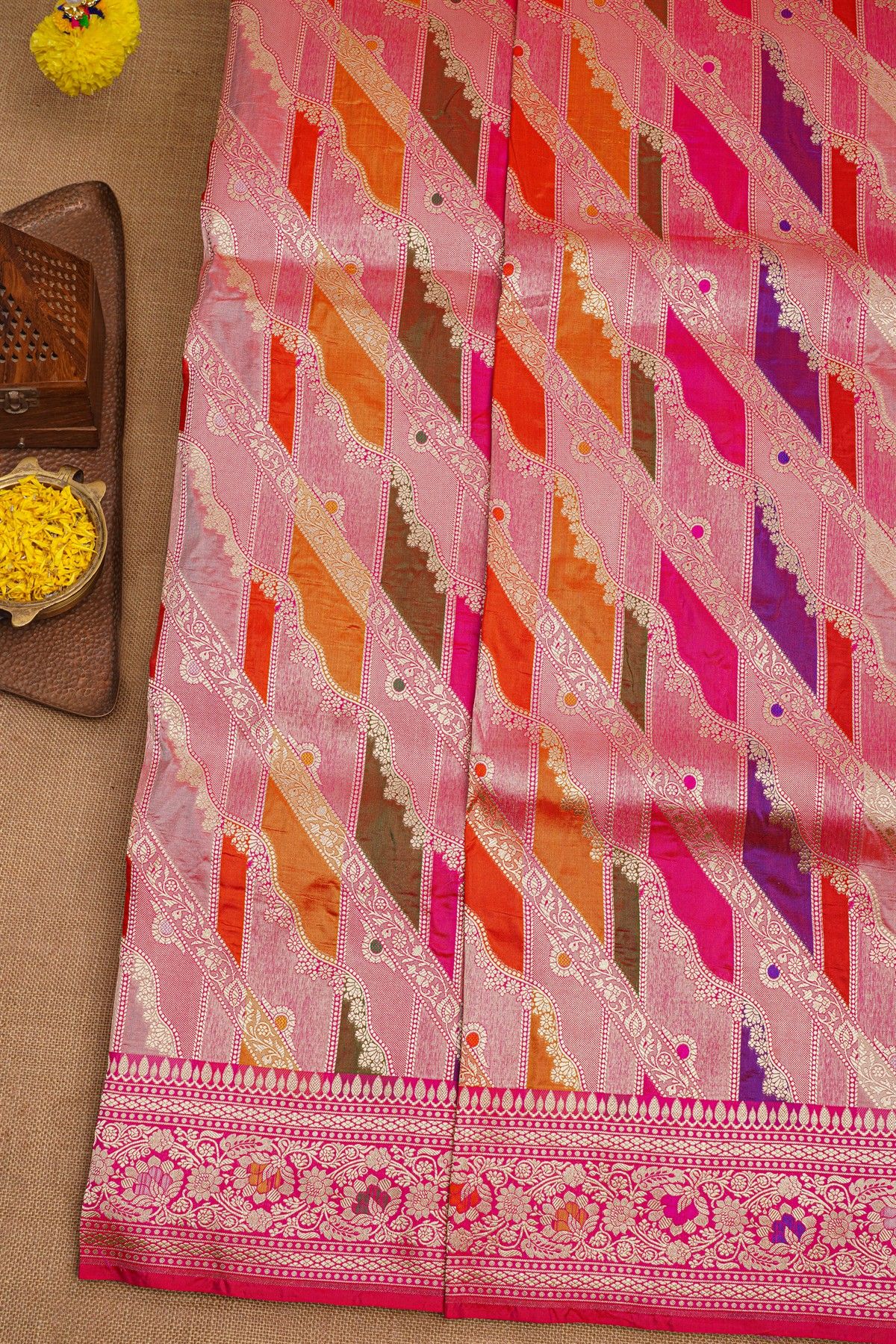 Banarasi Silk Multi-Colour Saree