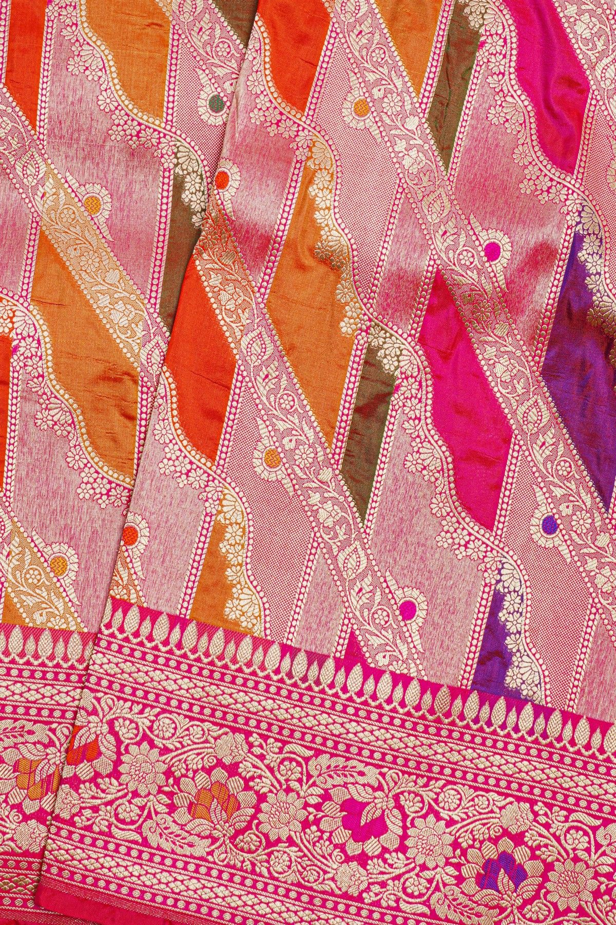 Banarasi Silk Multi-Colour Saree