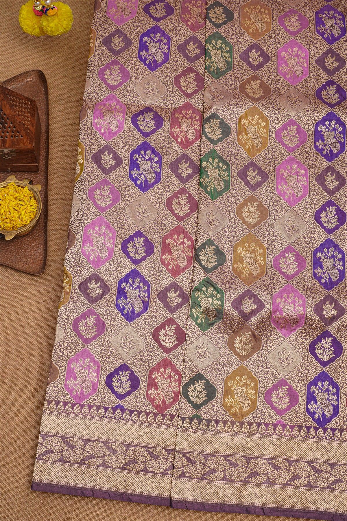 Banarasi Silk Multi-Colour Saree