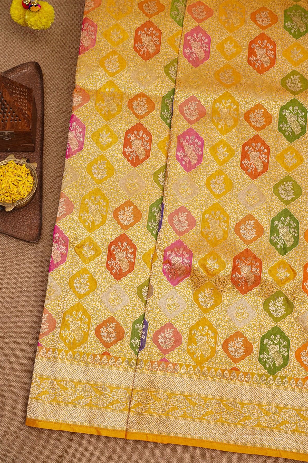 Banarasi Silk Yellow Saree