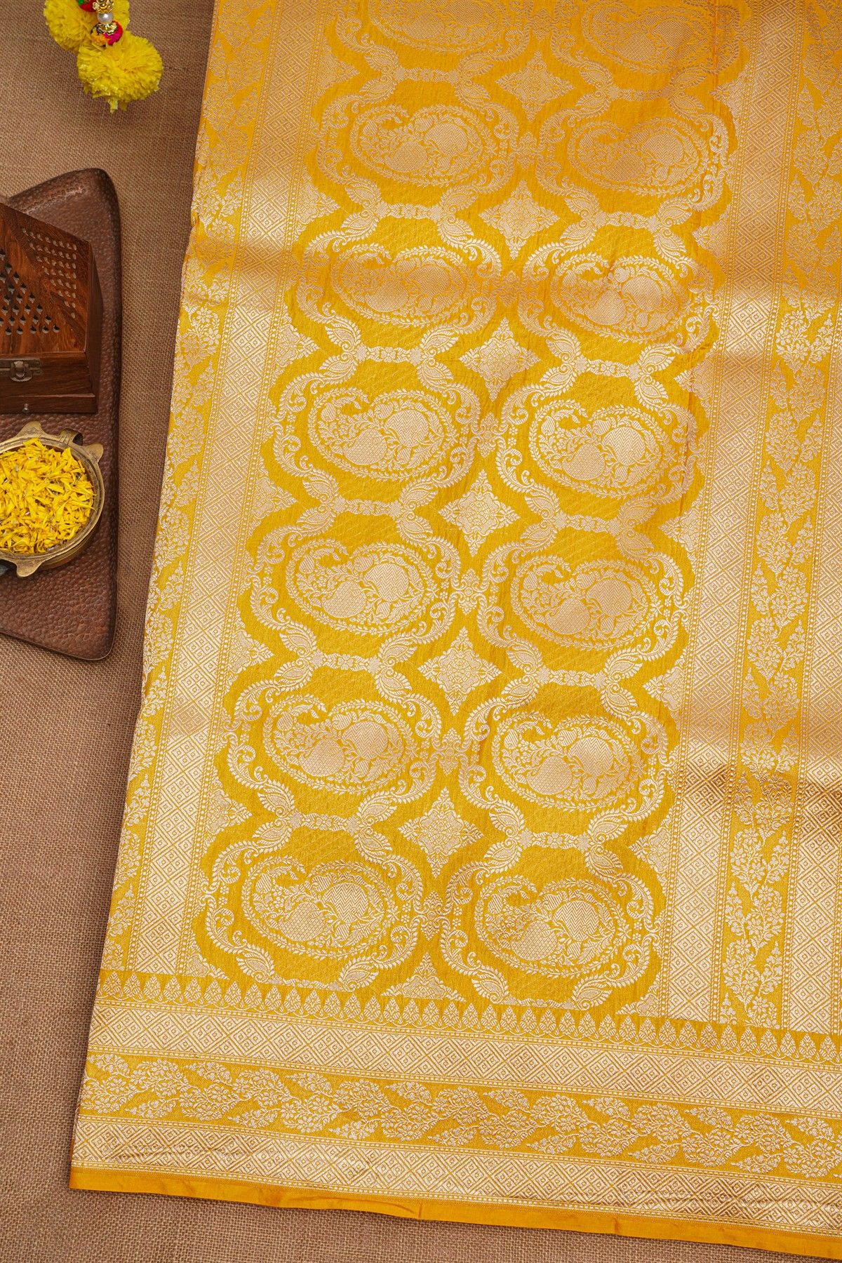 Banarasi Silk Yellow Saree