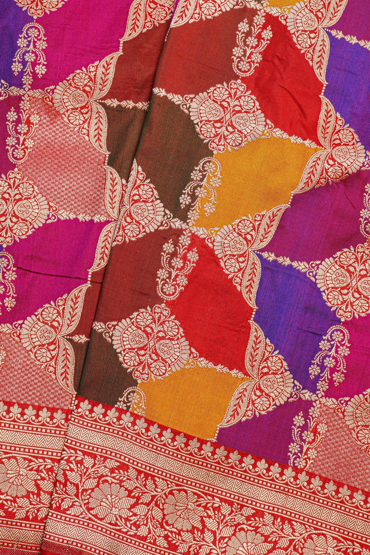Banarasi Silk Multi-Colour Saree