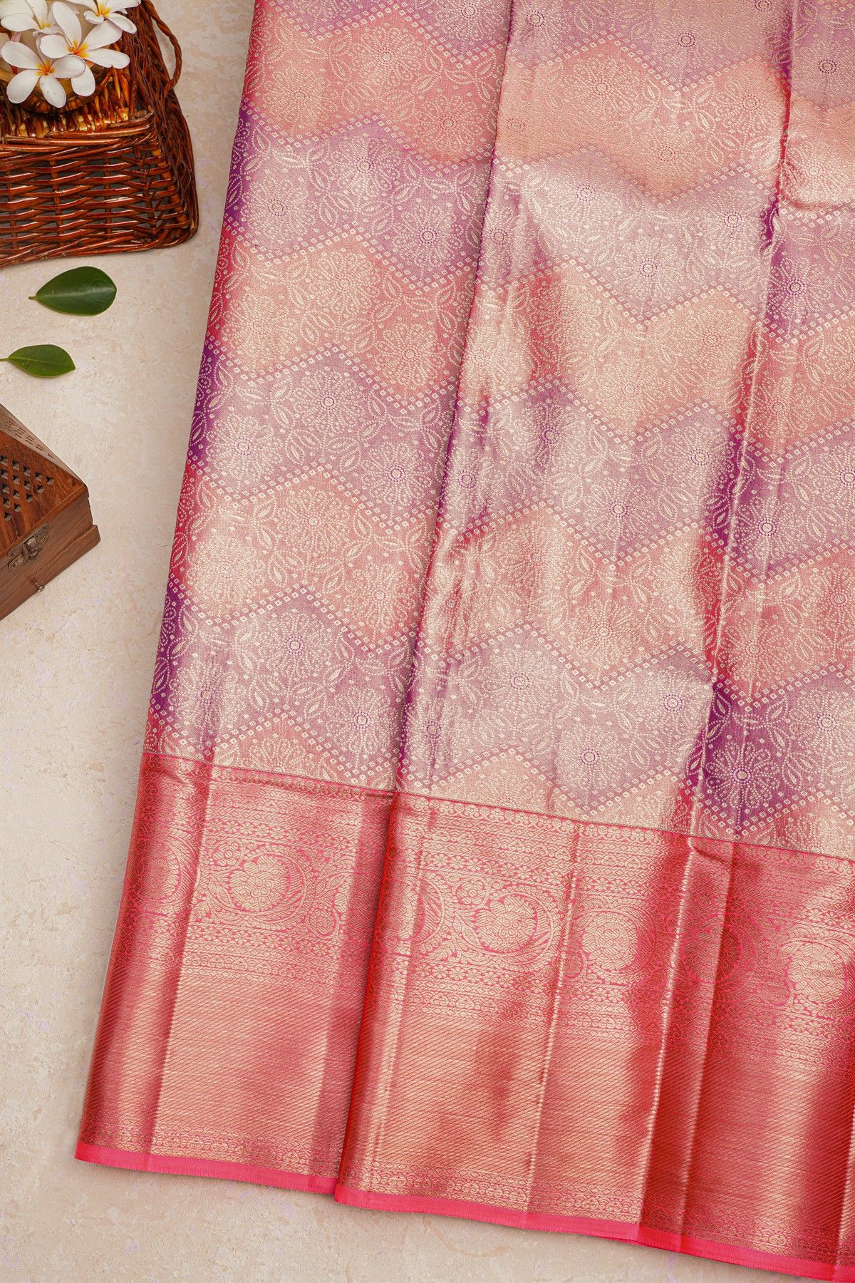 Kancheepuram Silk Multi-Colour Saree