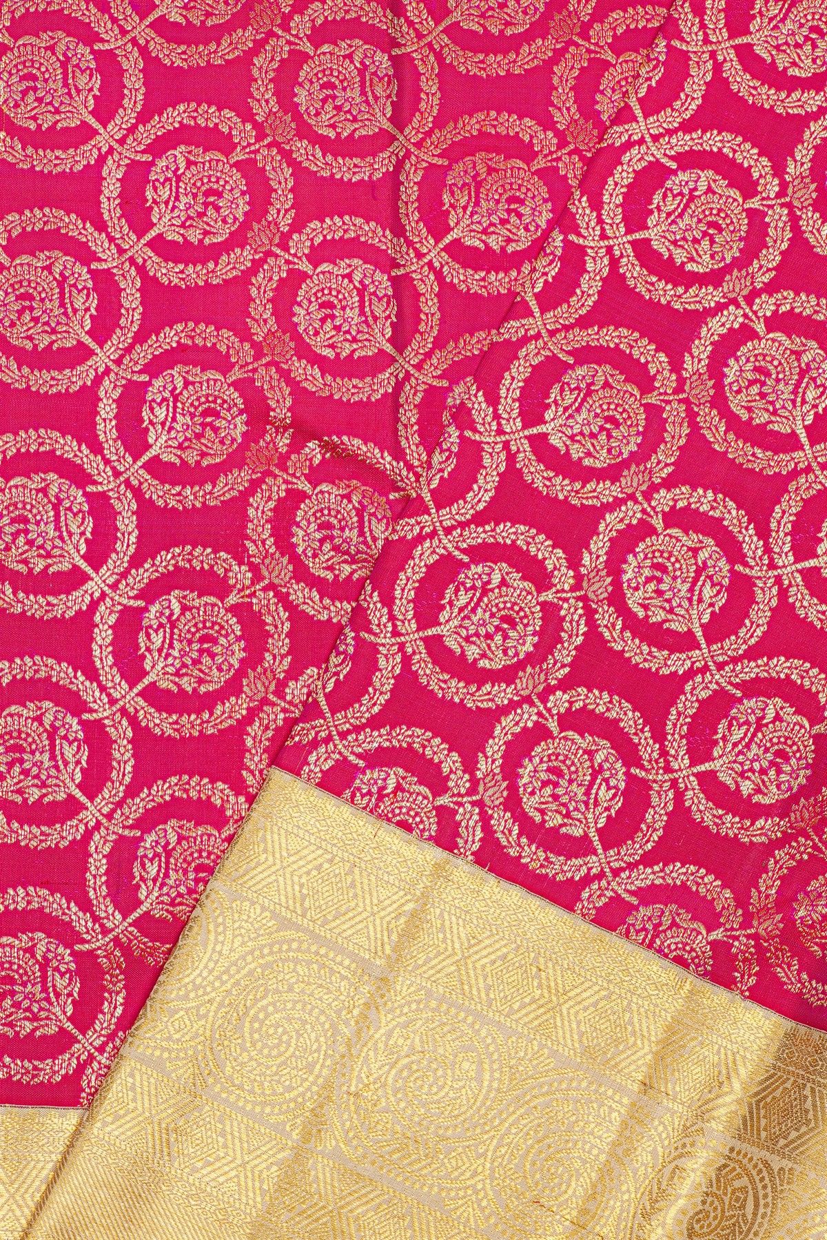 Kancheepuram Silk Rani Pink Saree