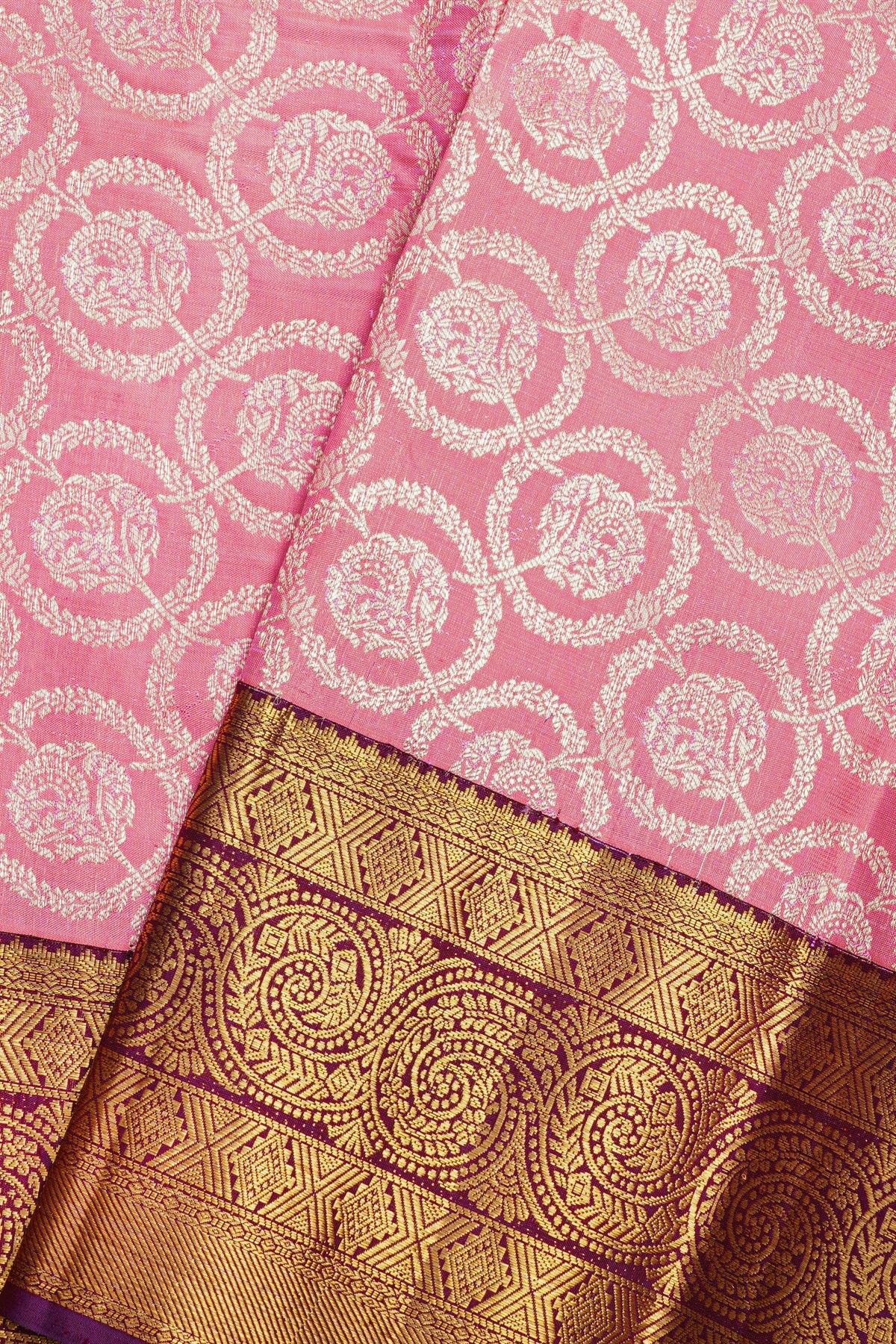Kancheepuram Silk Pink Saree