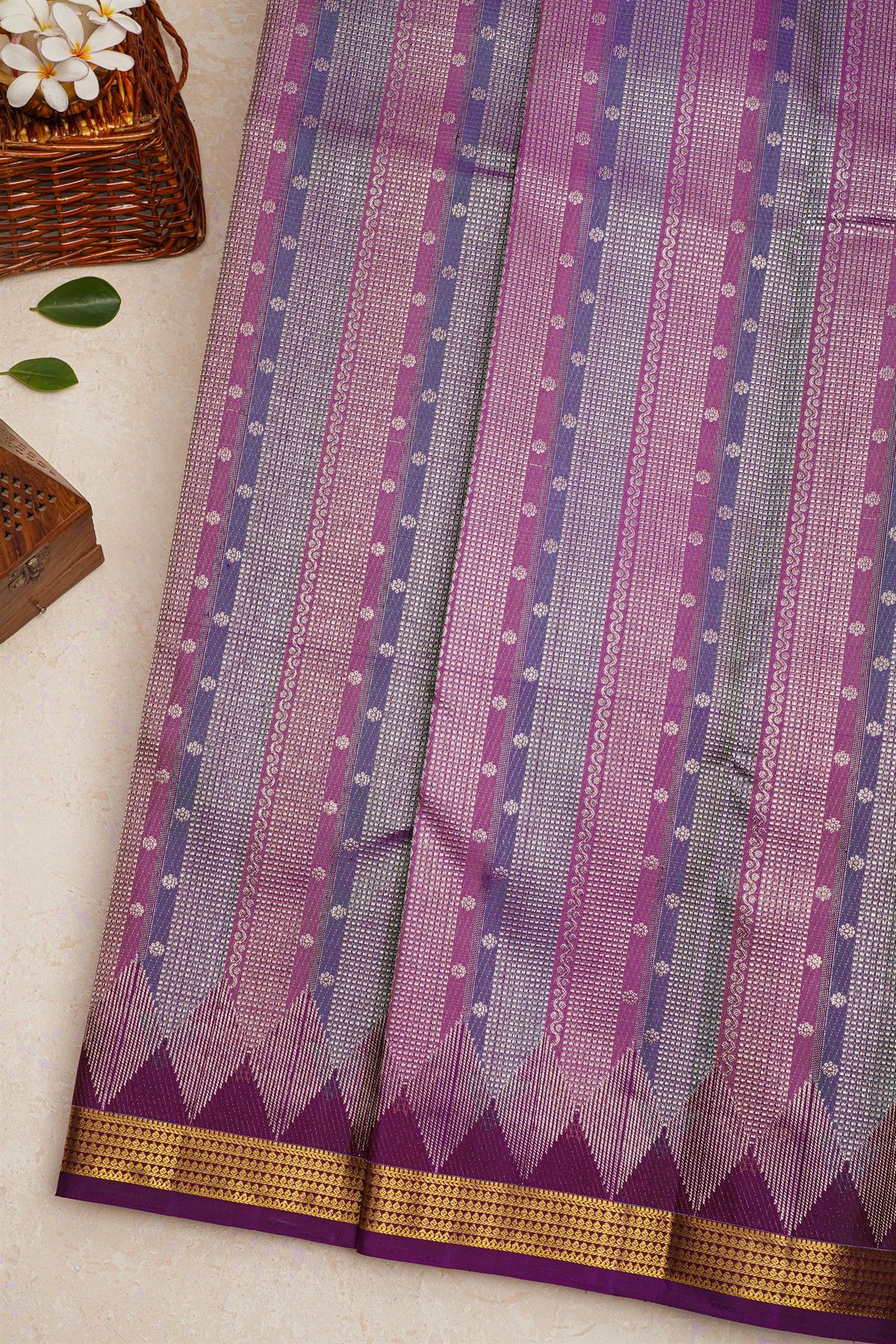 Kancheepuram Silk Purple Saree