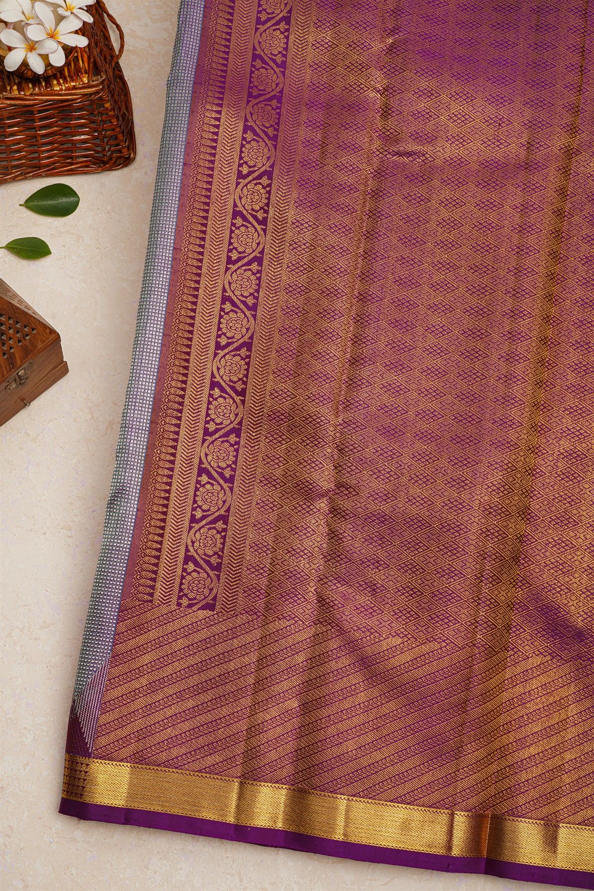 Kancheepuram Silk Purple Saree