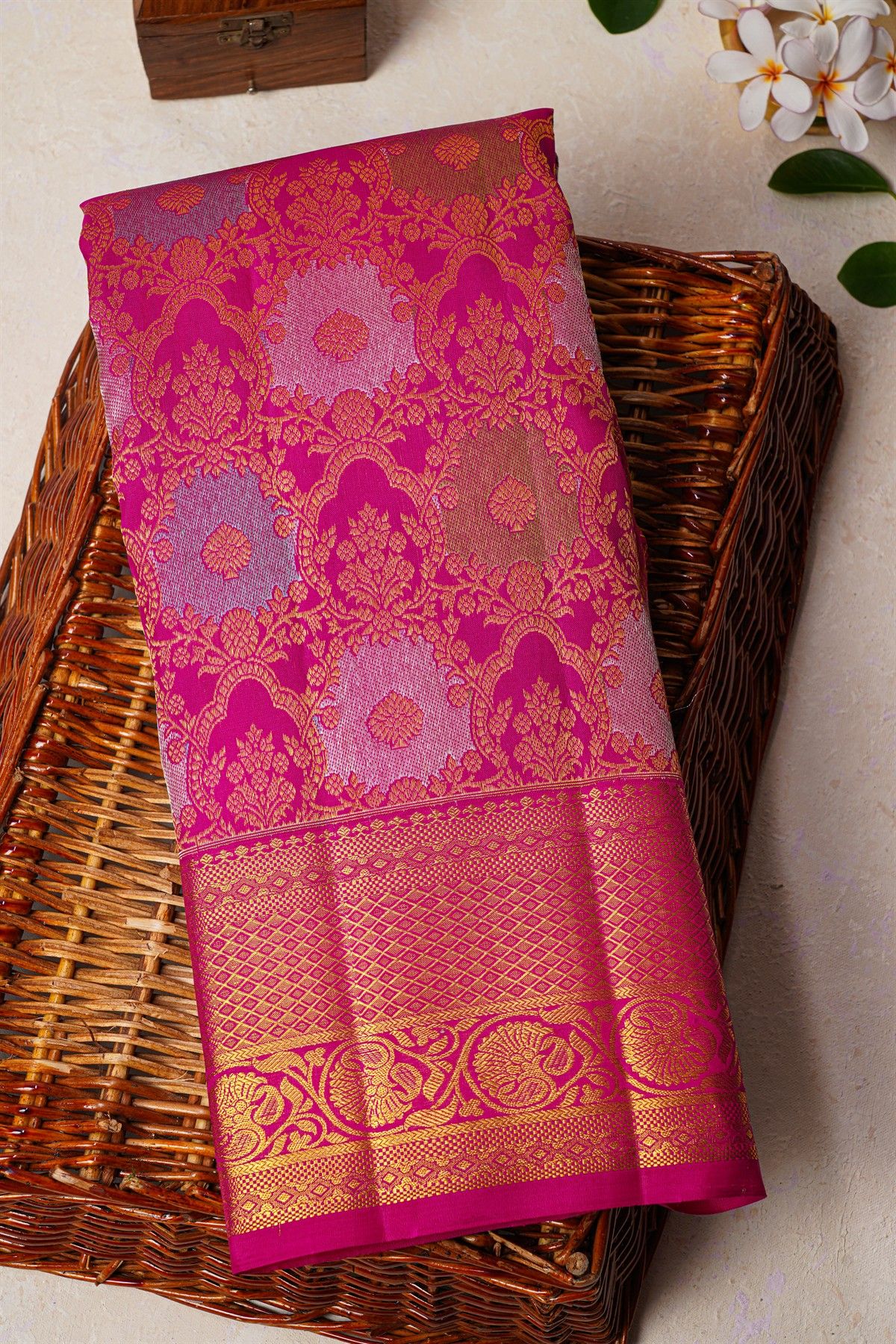 Kancheepuram Silk Magenta Saree