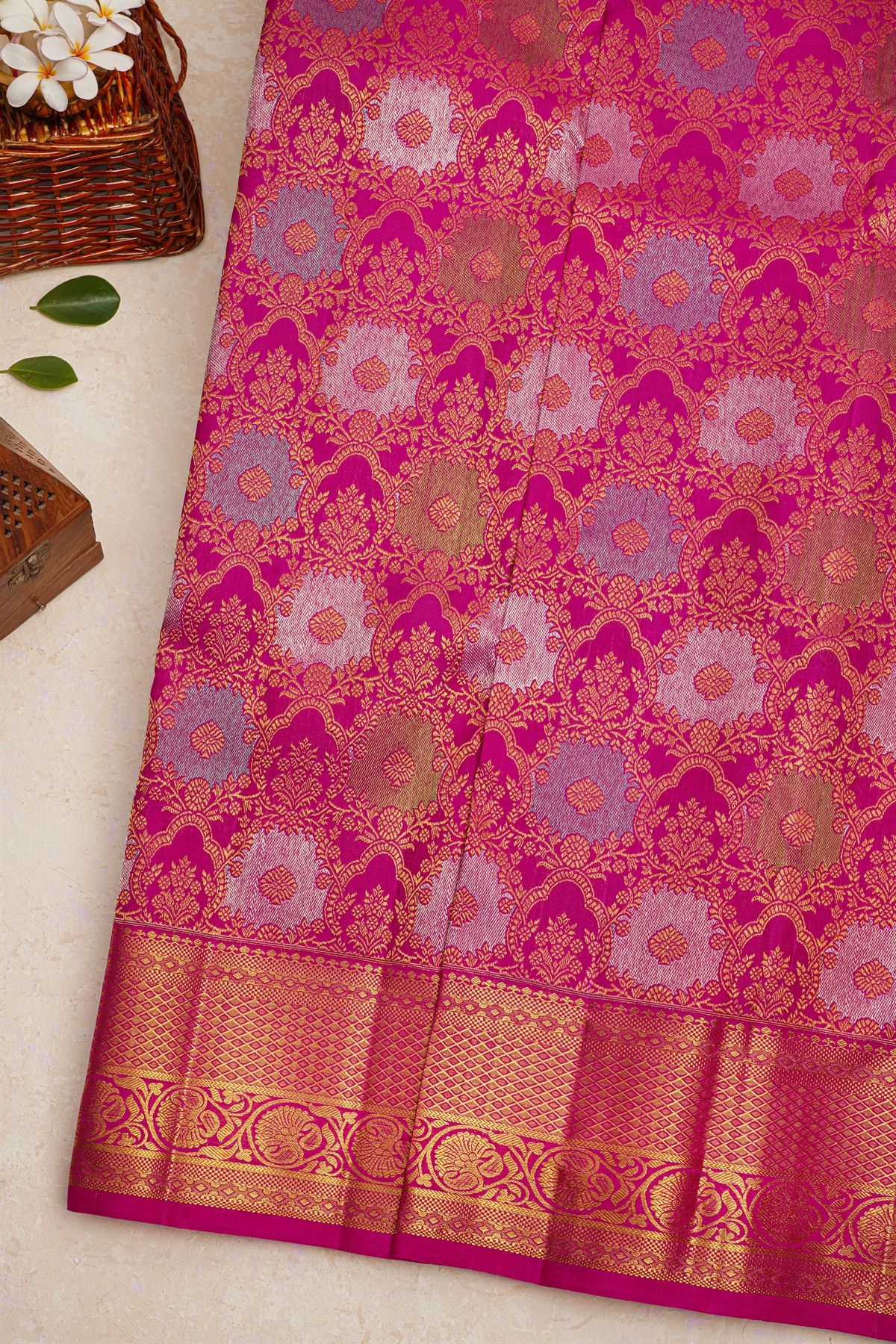 Kancheepuram Silk Magenta Saree