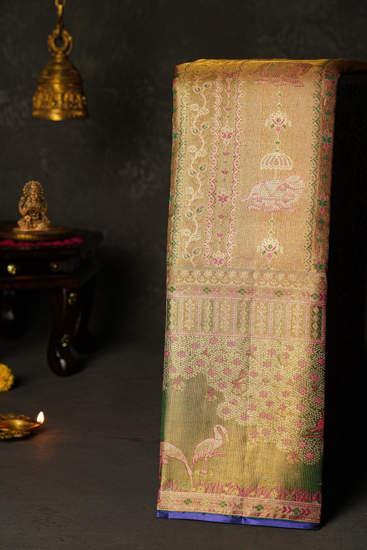 Kancheepuram Silk Dual Colour Saree