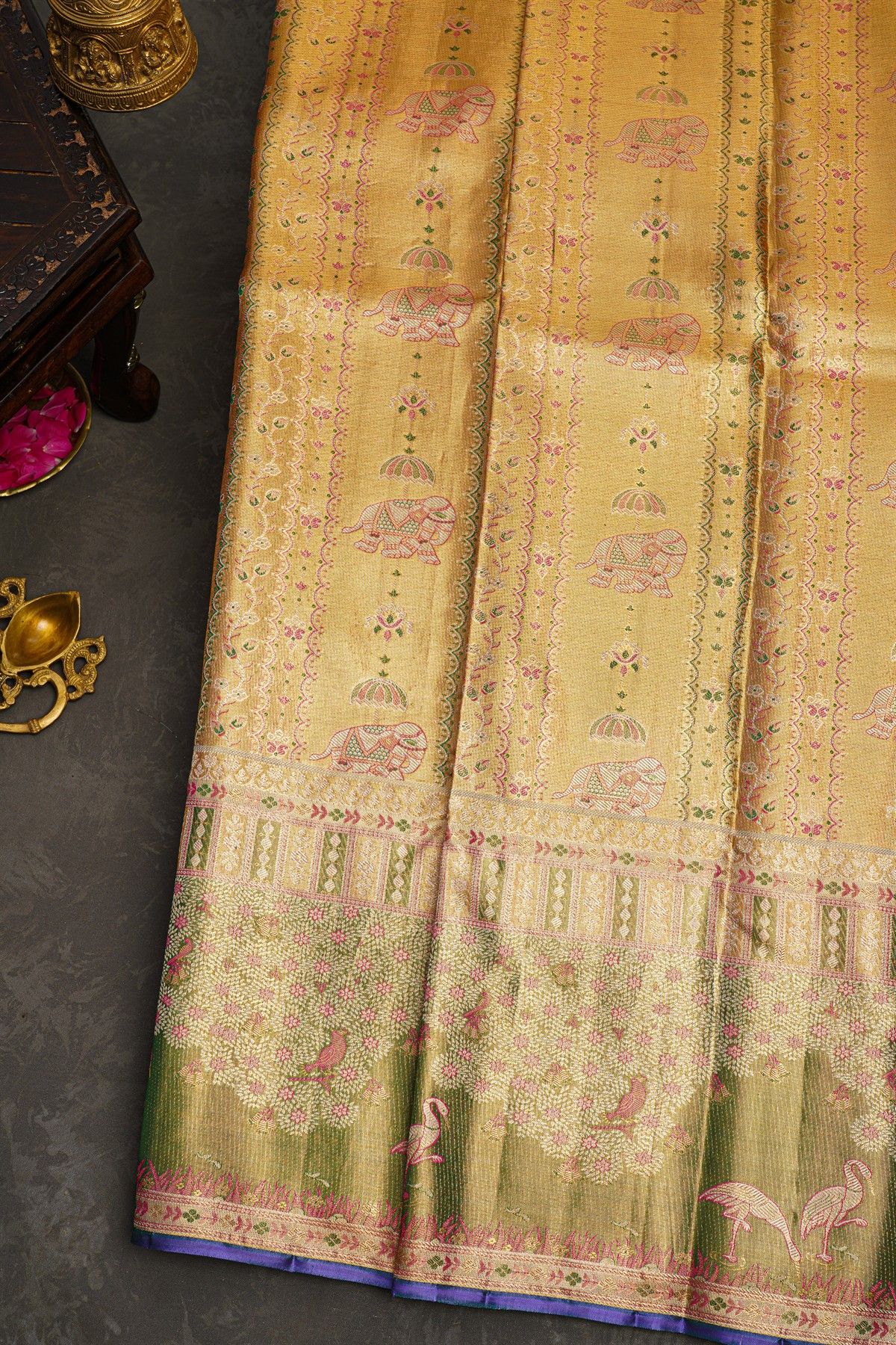 Kancheepuram Silk Dual Colour Saree