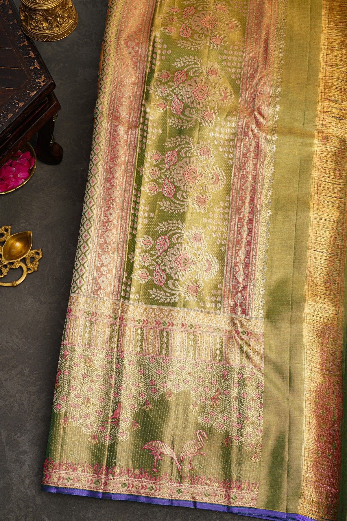 Kancheepuram Silk Dual Colour Saree