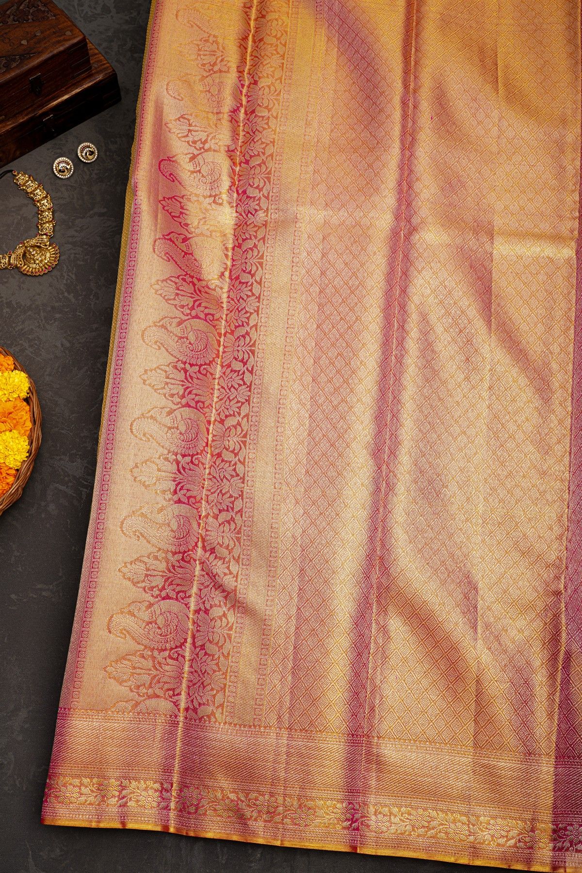 Kancheepuram Tissue Gold Saree