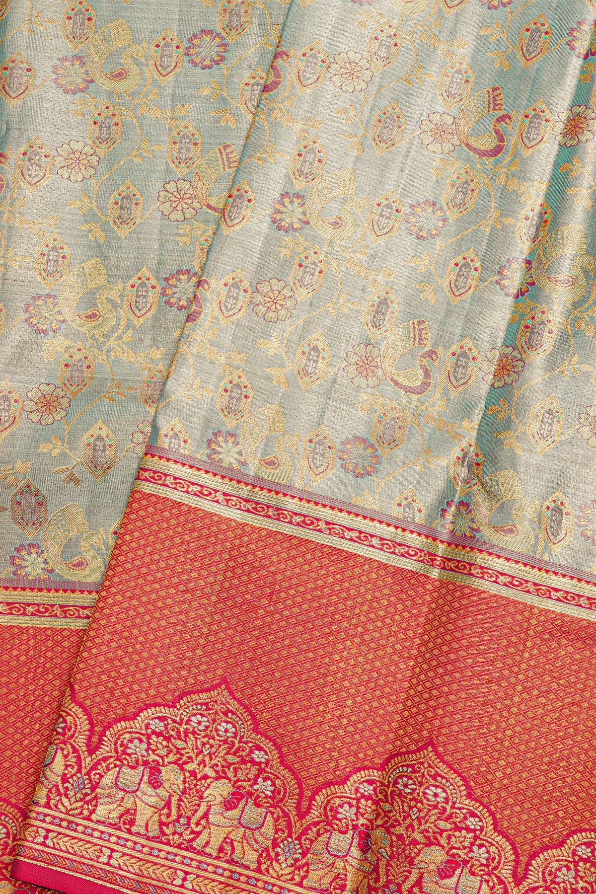Kancheepuram Tissue Blue Saree