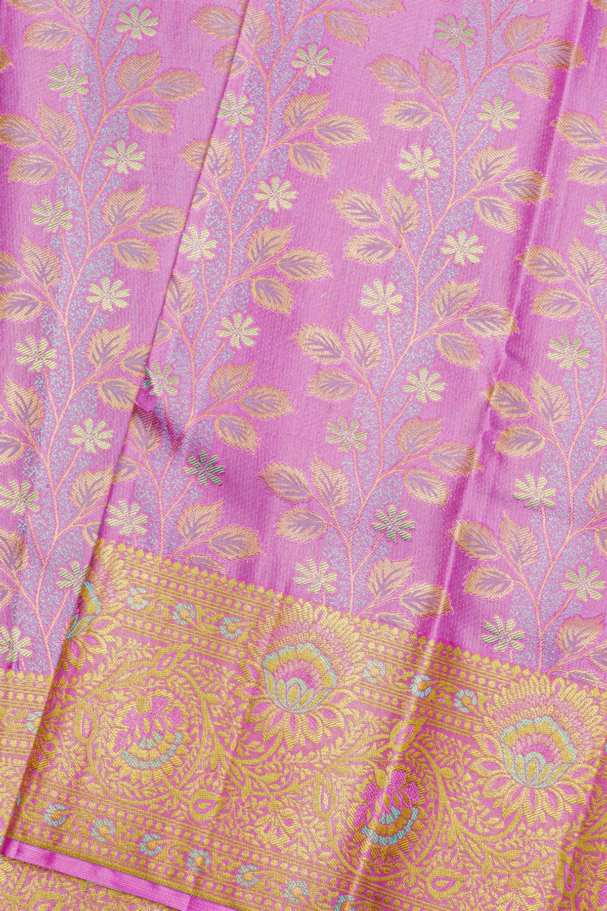 Kancheepuram Silk Baby Pink Saree